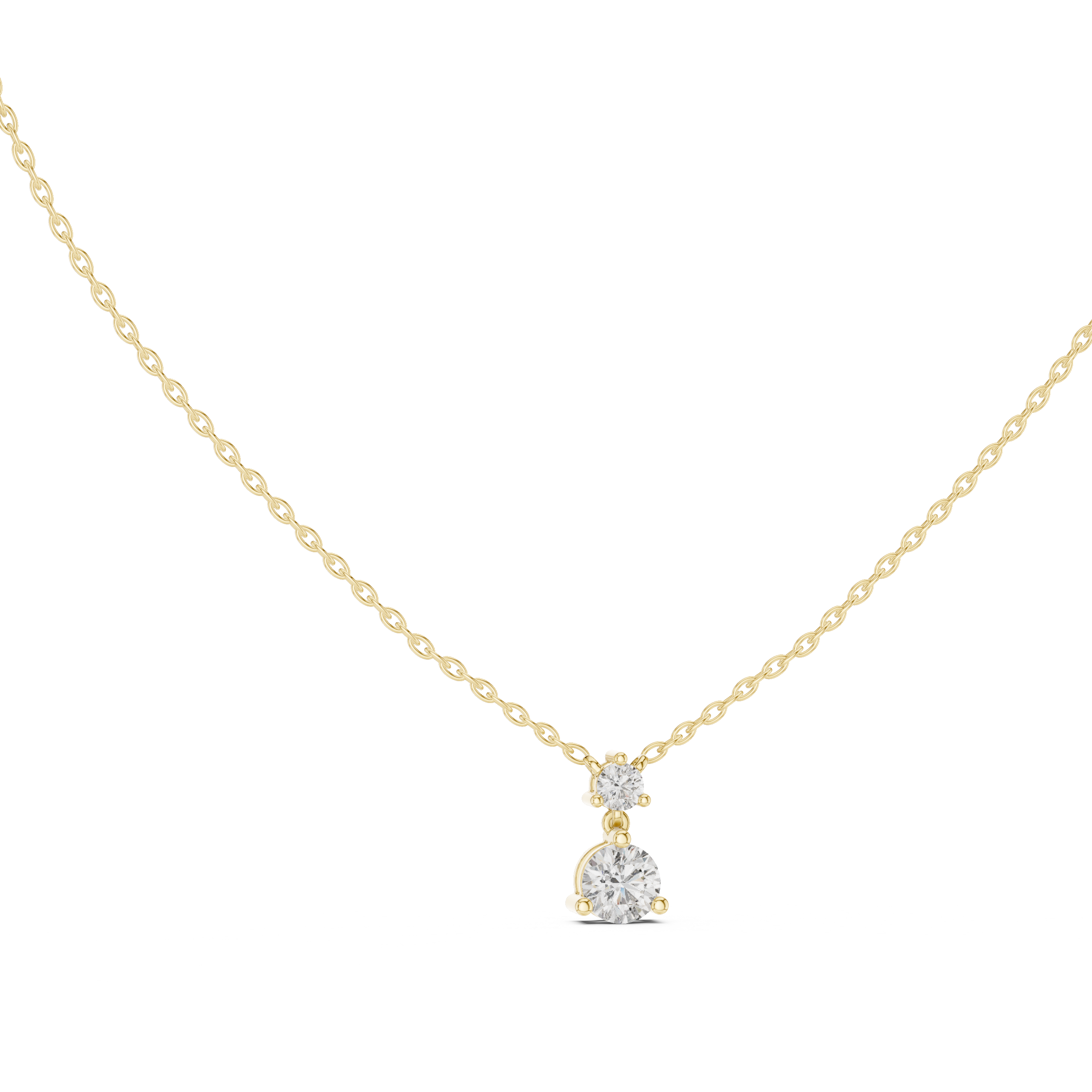ROUND DIAMOND DROP PENDENT