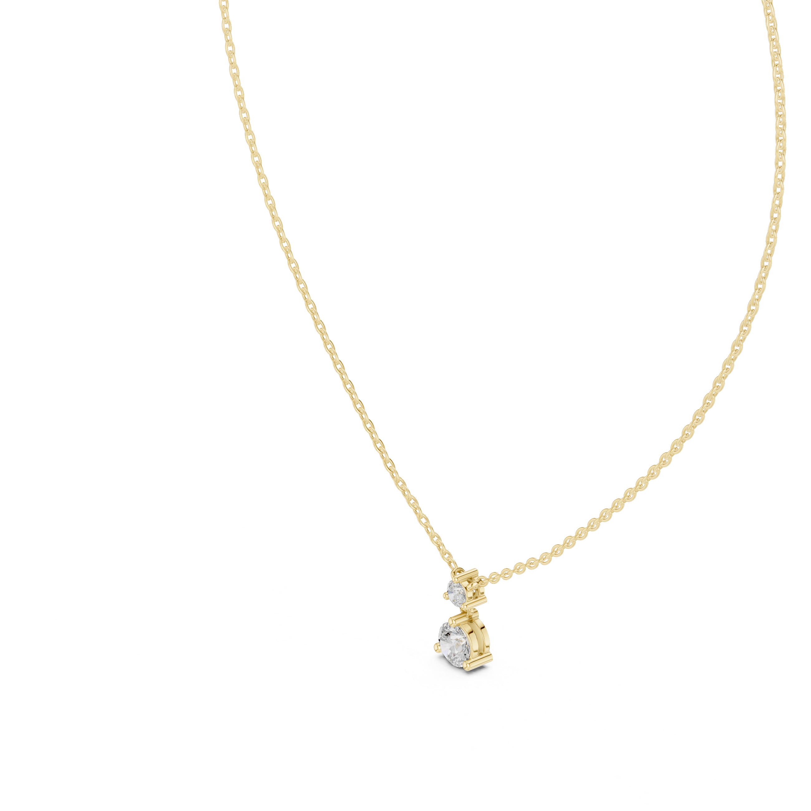 ROUND DIAMOND DROP PENDENT