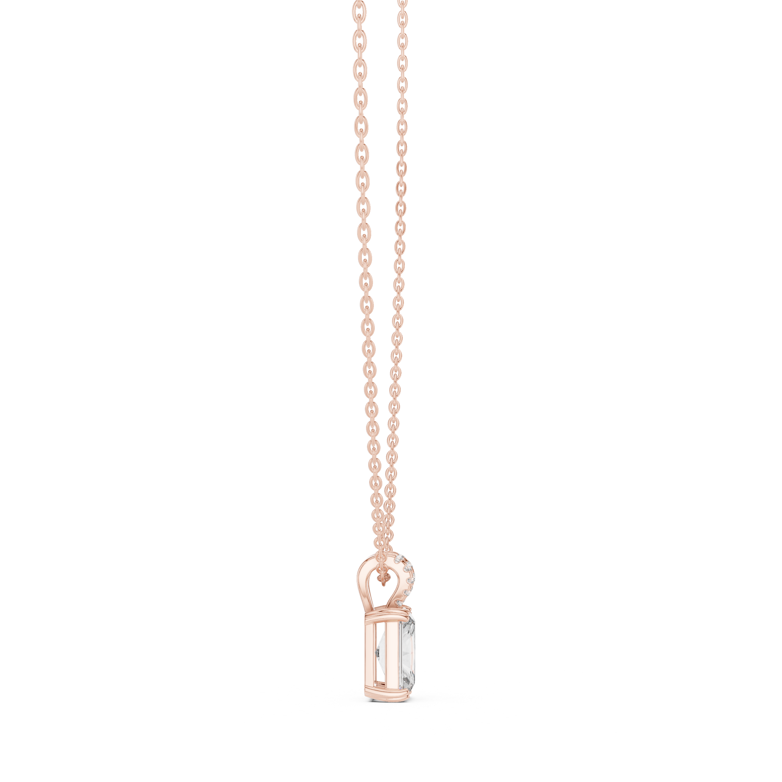 RADIANT CUT DIAMOND SOLITAIRE PENDENT
