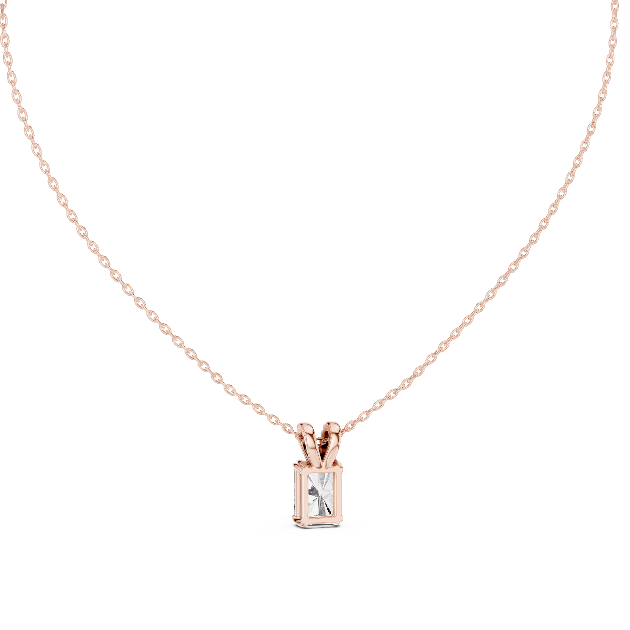 RADIANT CUT DIAMOND SOLITAIRE PENDENT