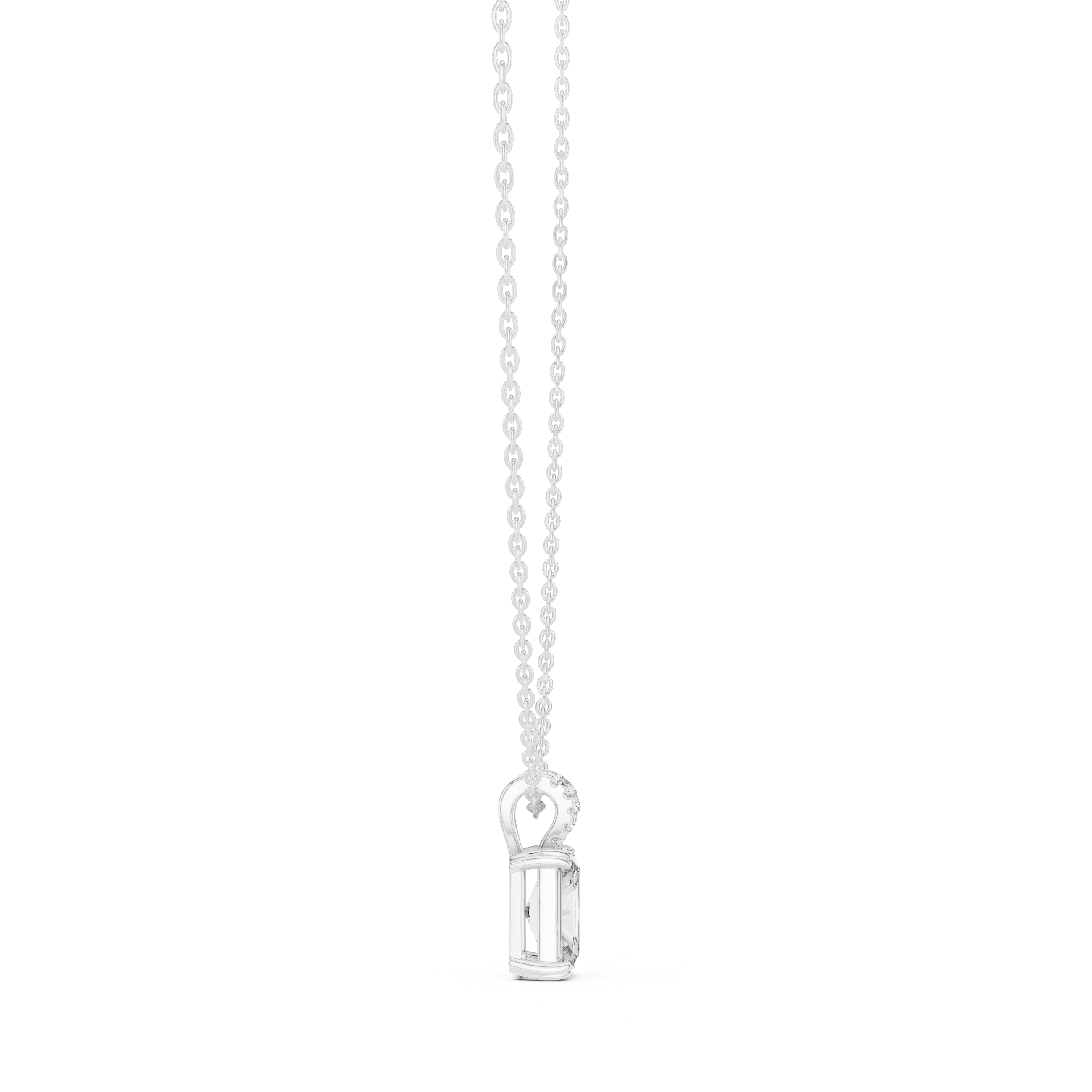 RADIANT CUT DIAMOND SOLITAIRE PENDENT
