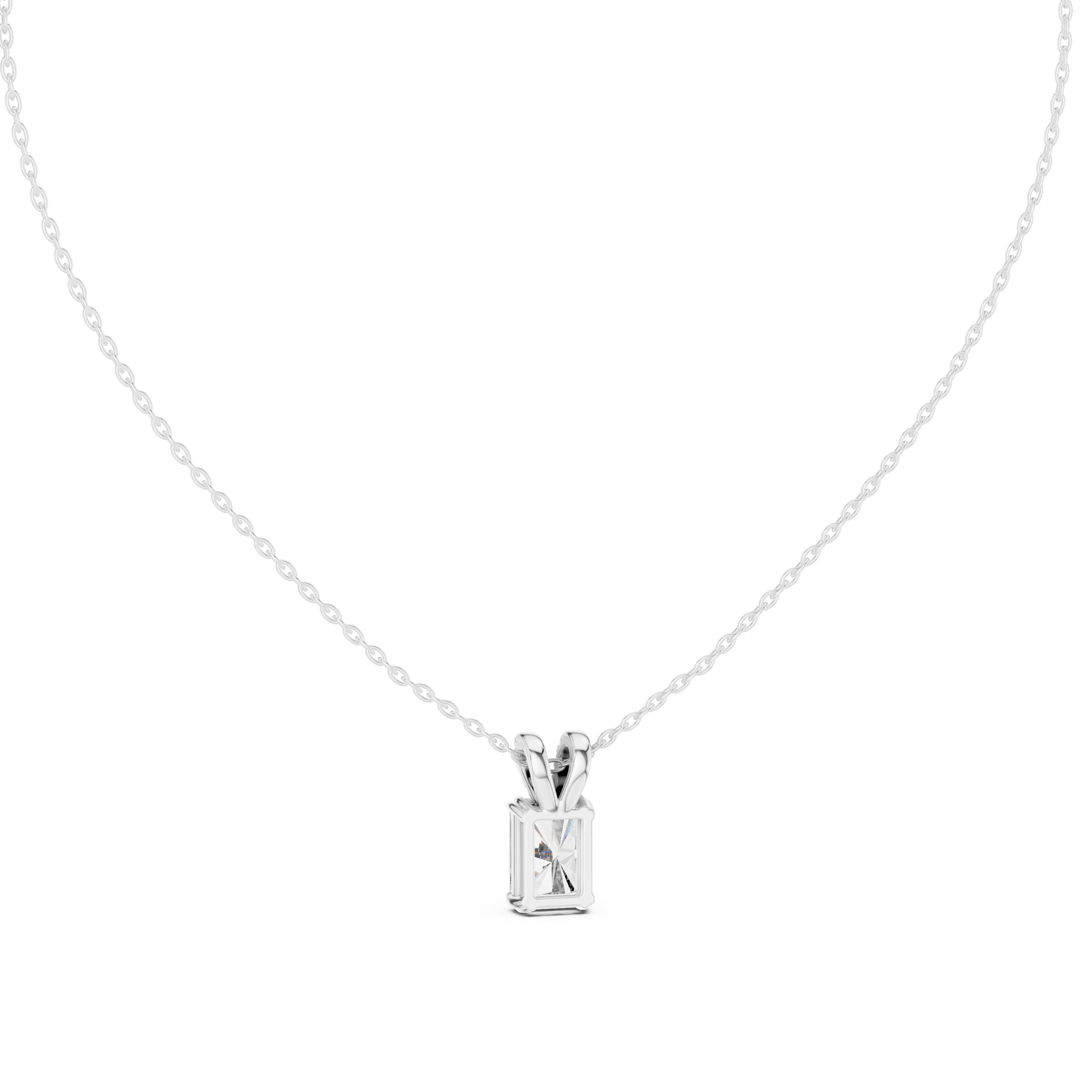 RADIANT CUT DIAMOND SOLITAIRE PENDENT