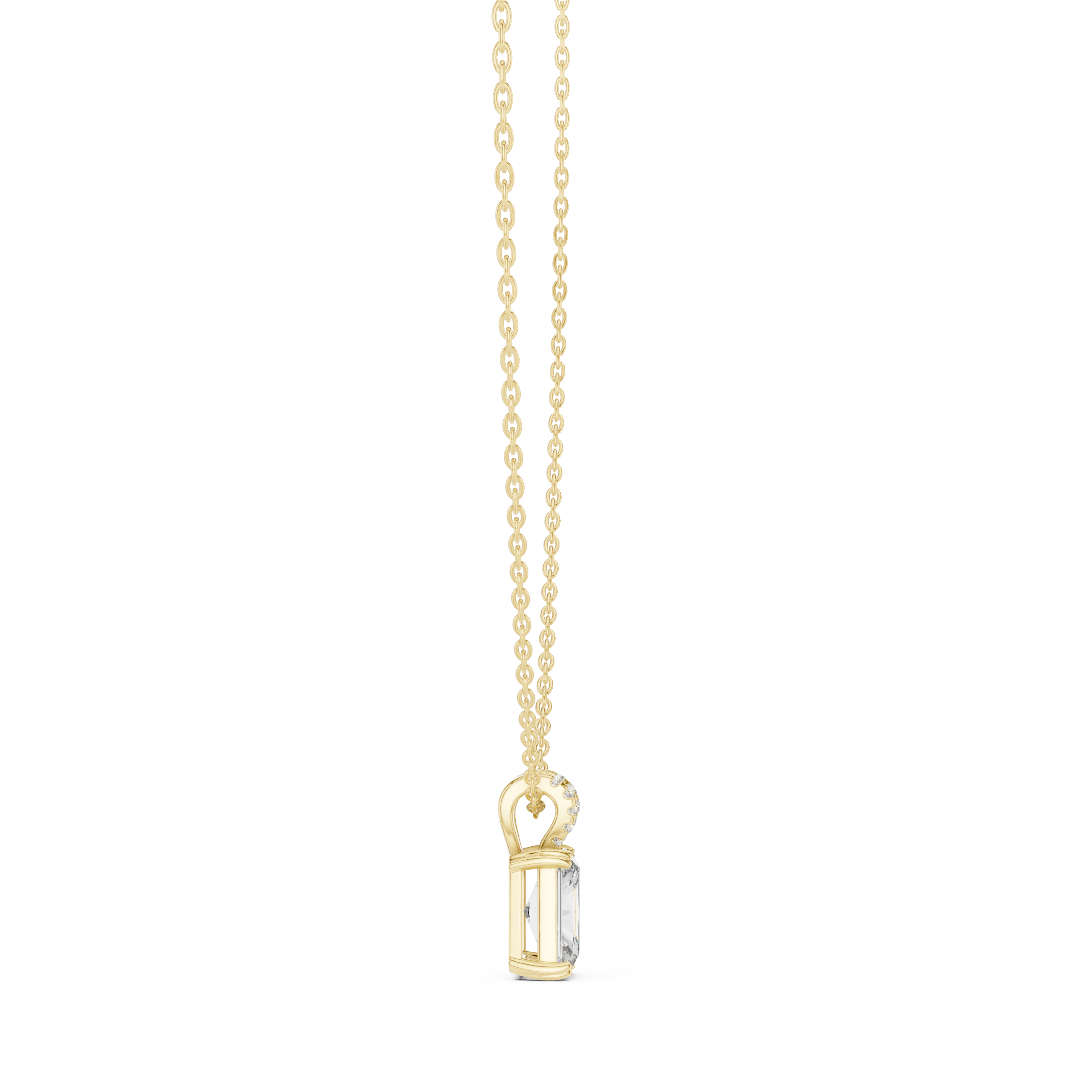 RADIANT CUT DIAMOND SOLITAIRE PENDENT