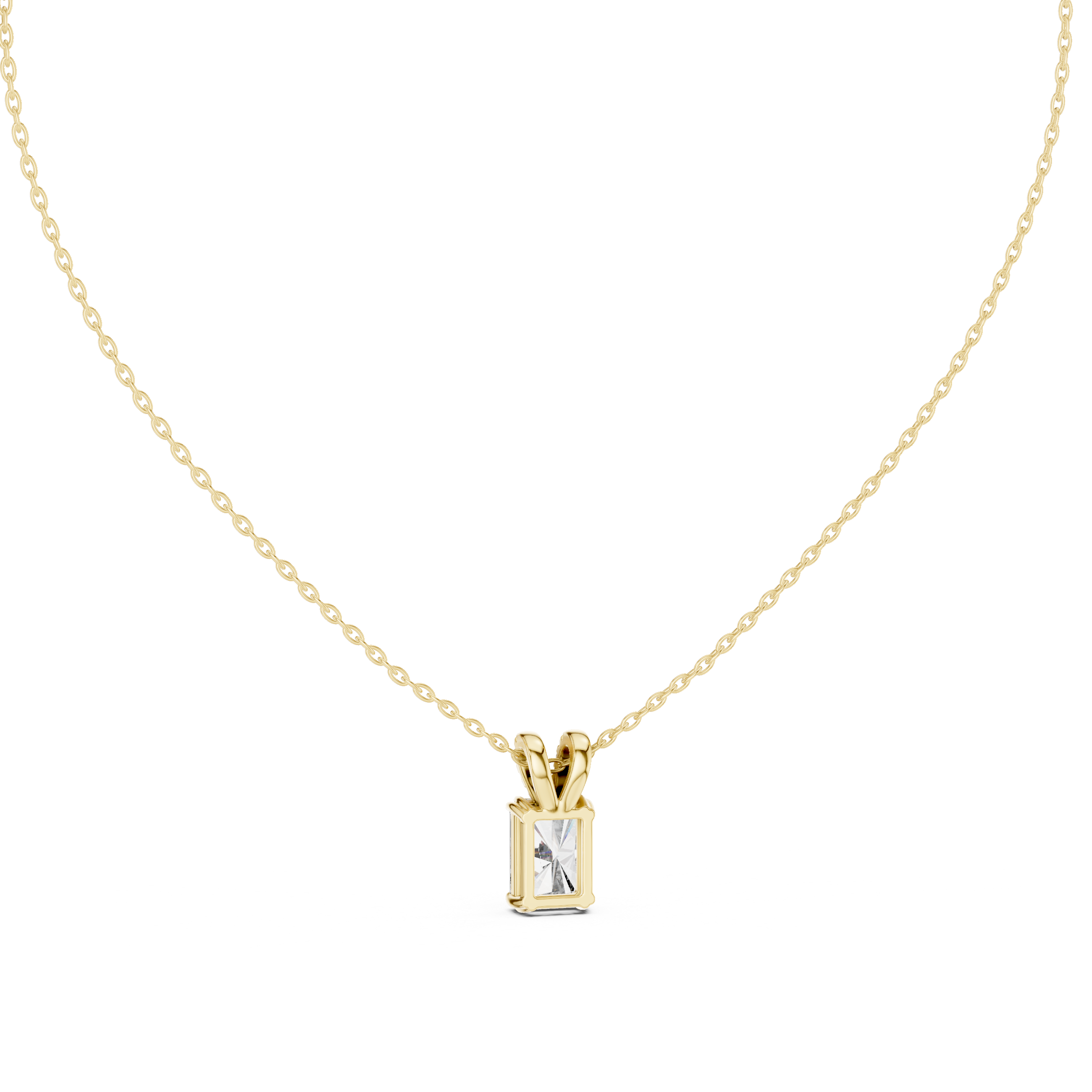 RADIANT CUT DIAMOND SOLITAIRE PENDENT