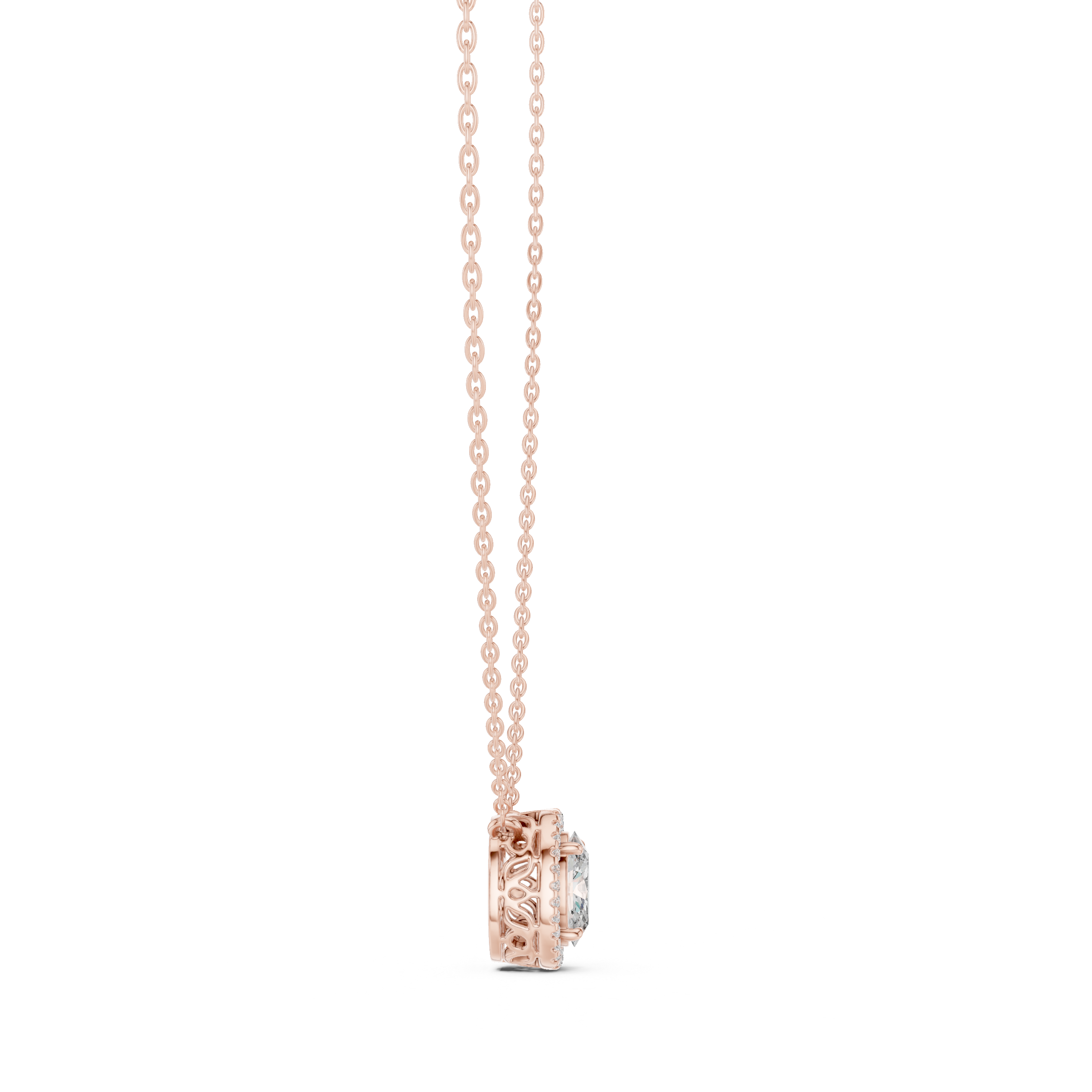 CLASSIC OVAL HALO PENDENT
