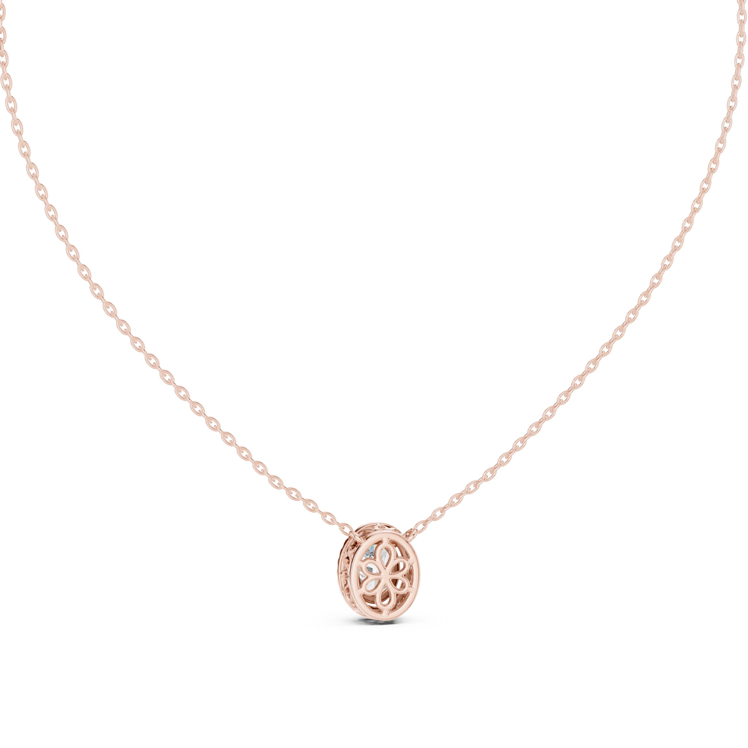 CLASSIC OVAL HALO PENDENT