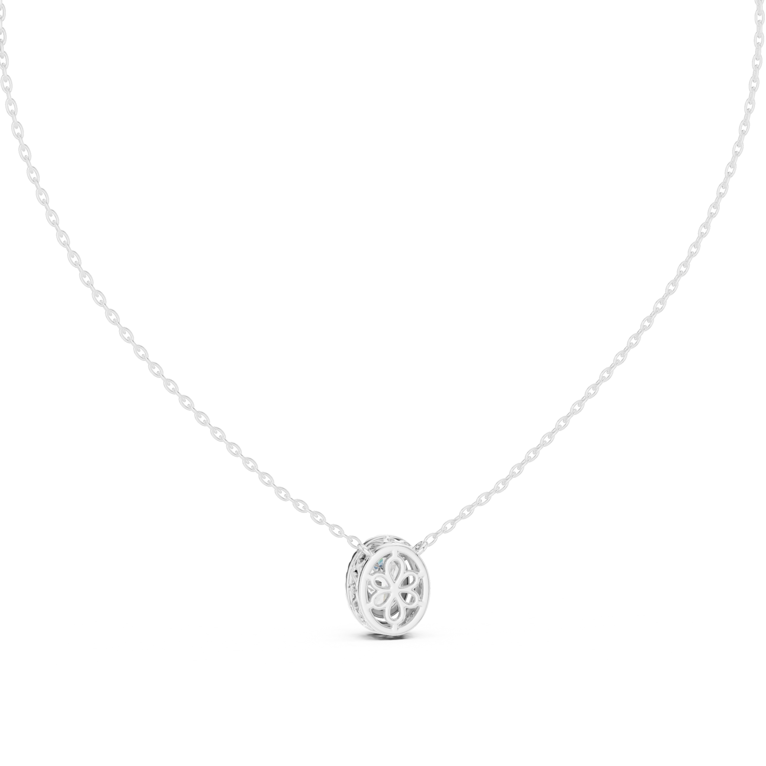 CLASSIC OVAL HALO PENDENT
