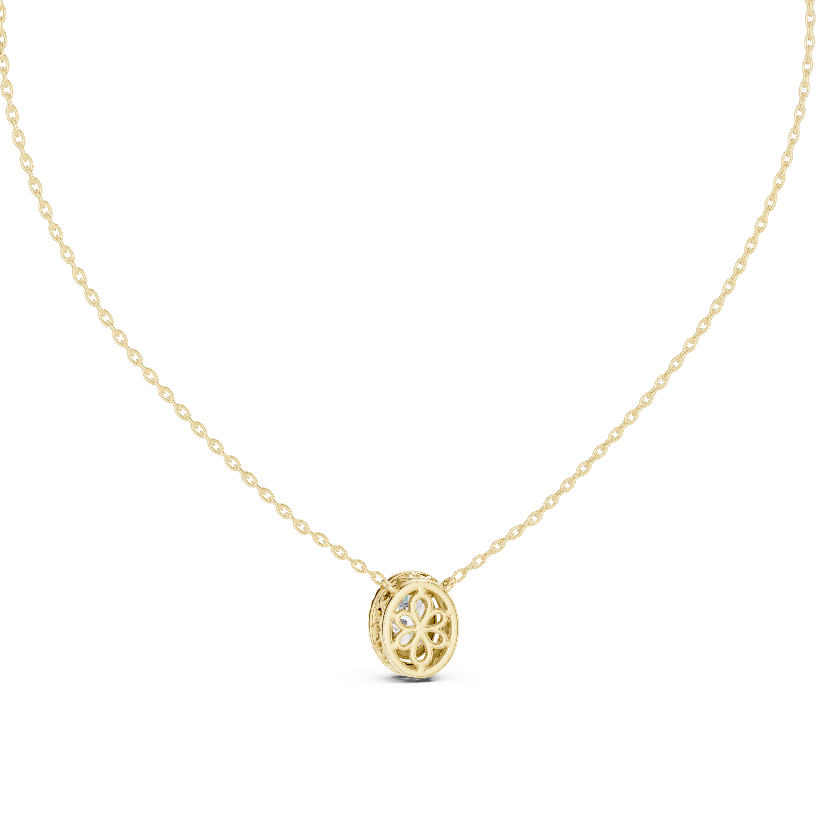 CLASSIC OVAL HALO PENDENT