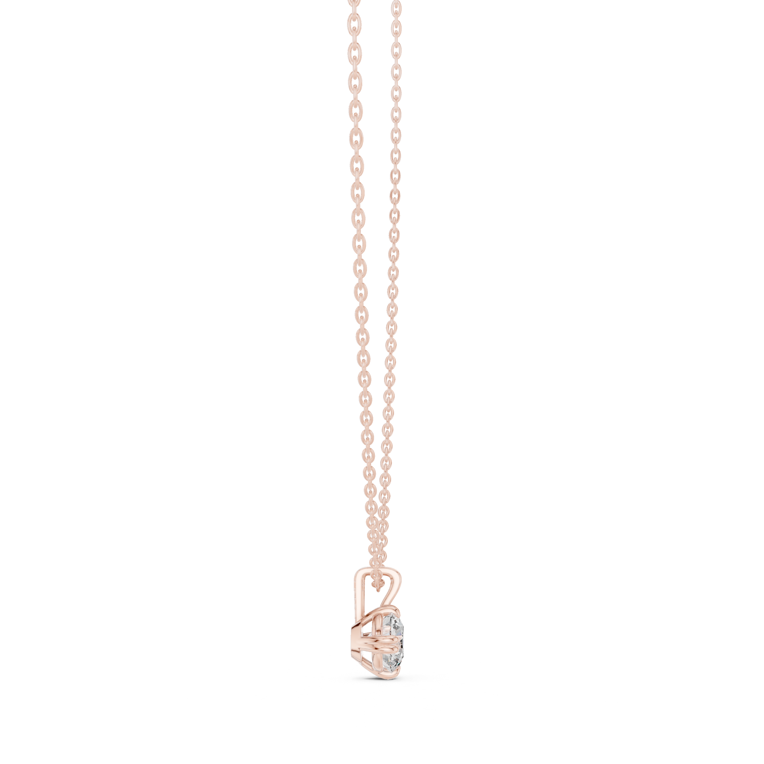 FOUR PRONG ROUND DIAMOND PENDENT