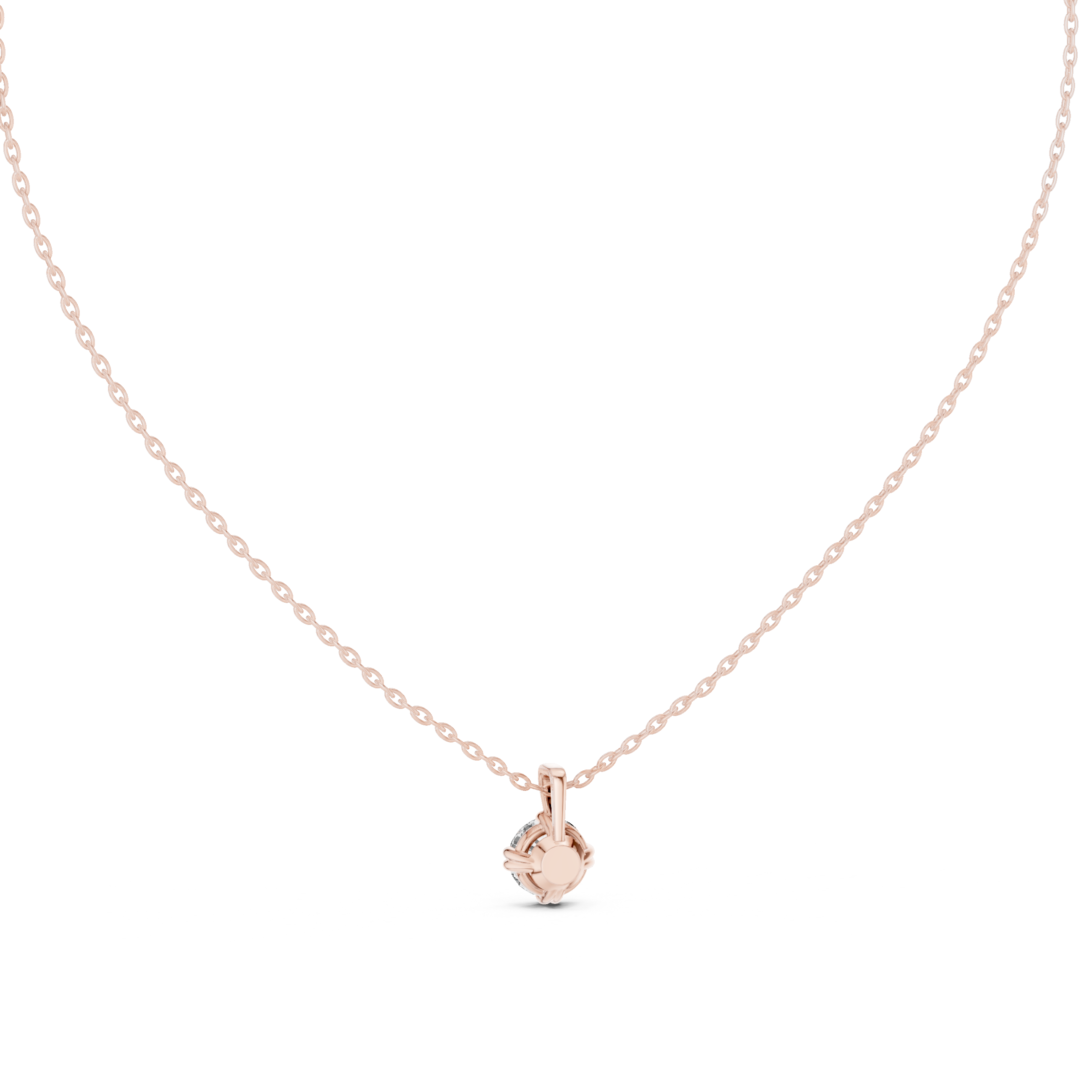 FOUR PRONG ROUND DIAMOND PENDENT