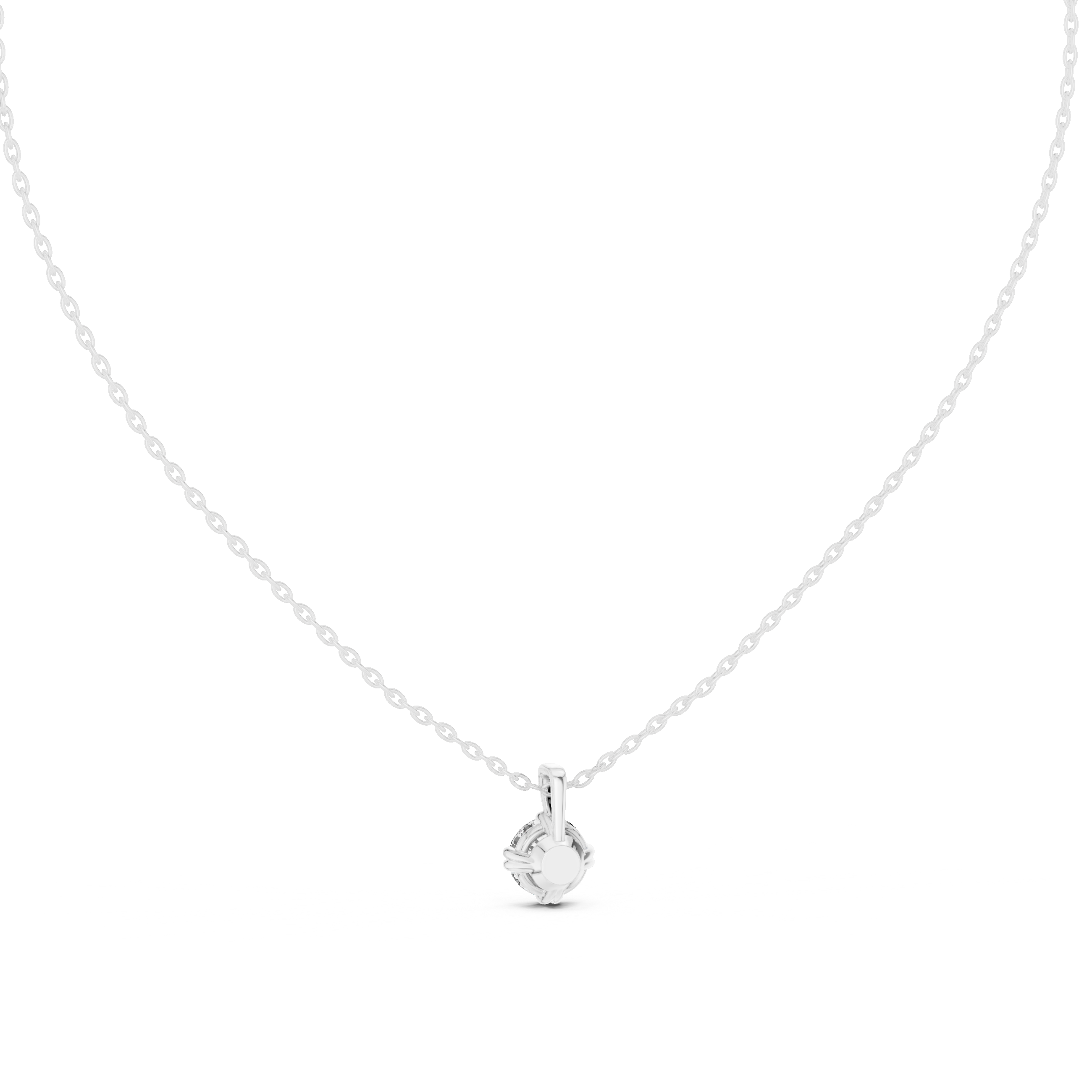 FOUR PRONG ROUND DIAMOND PENDENT
