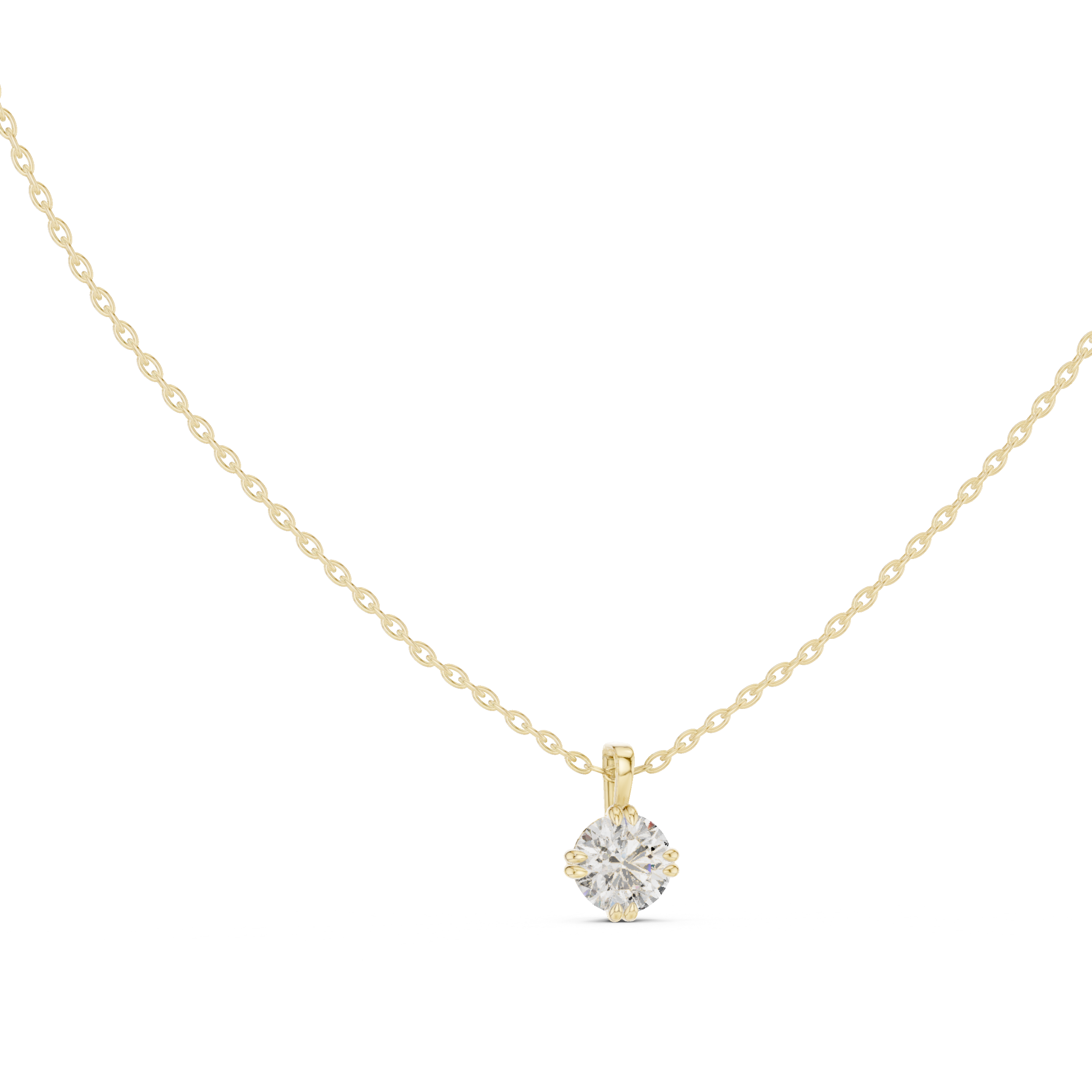 FOUR PRONG ROUND DIAMOND PENDENT