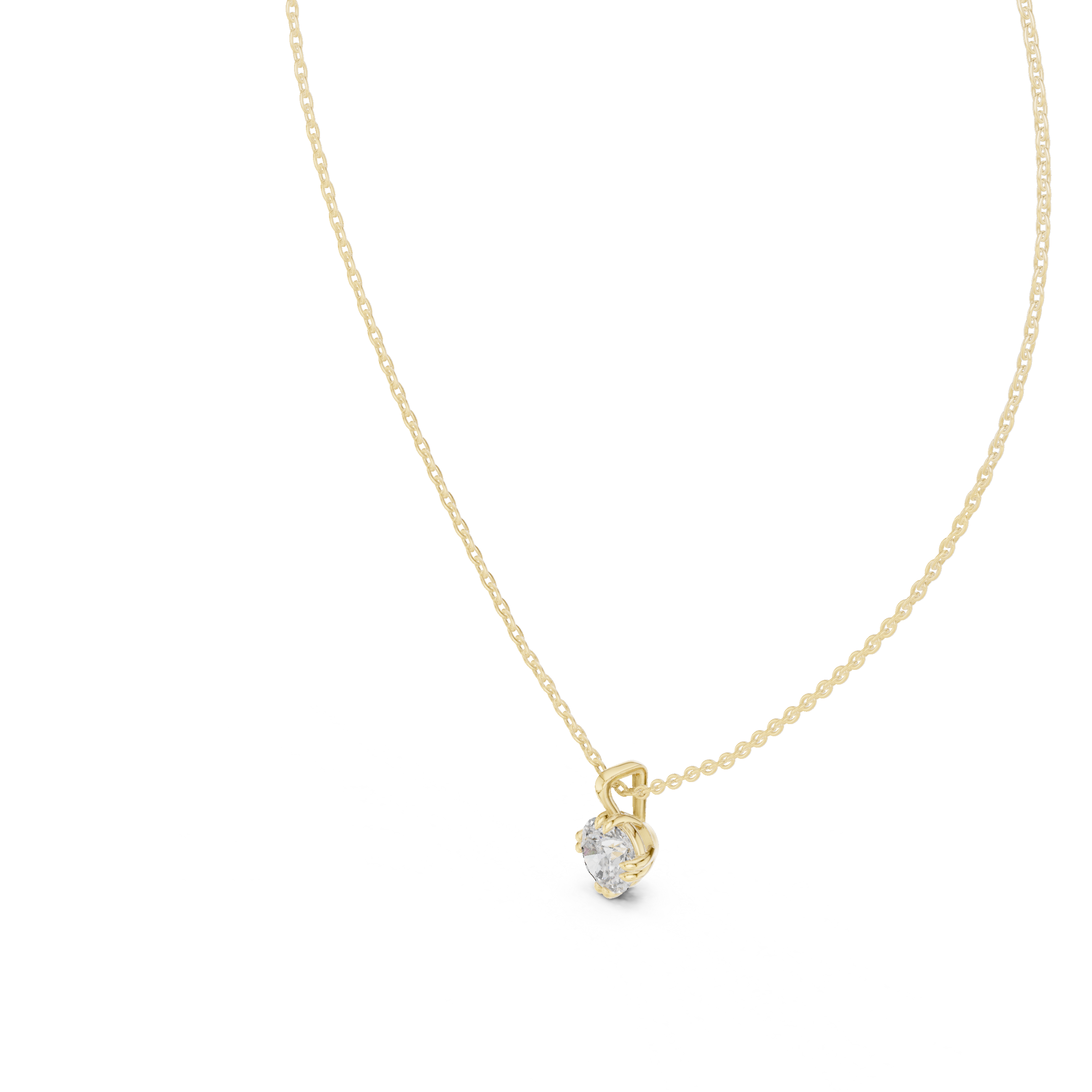 FOUR PRONG ROUND DIAMOND PENDENT