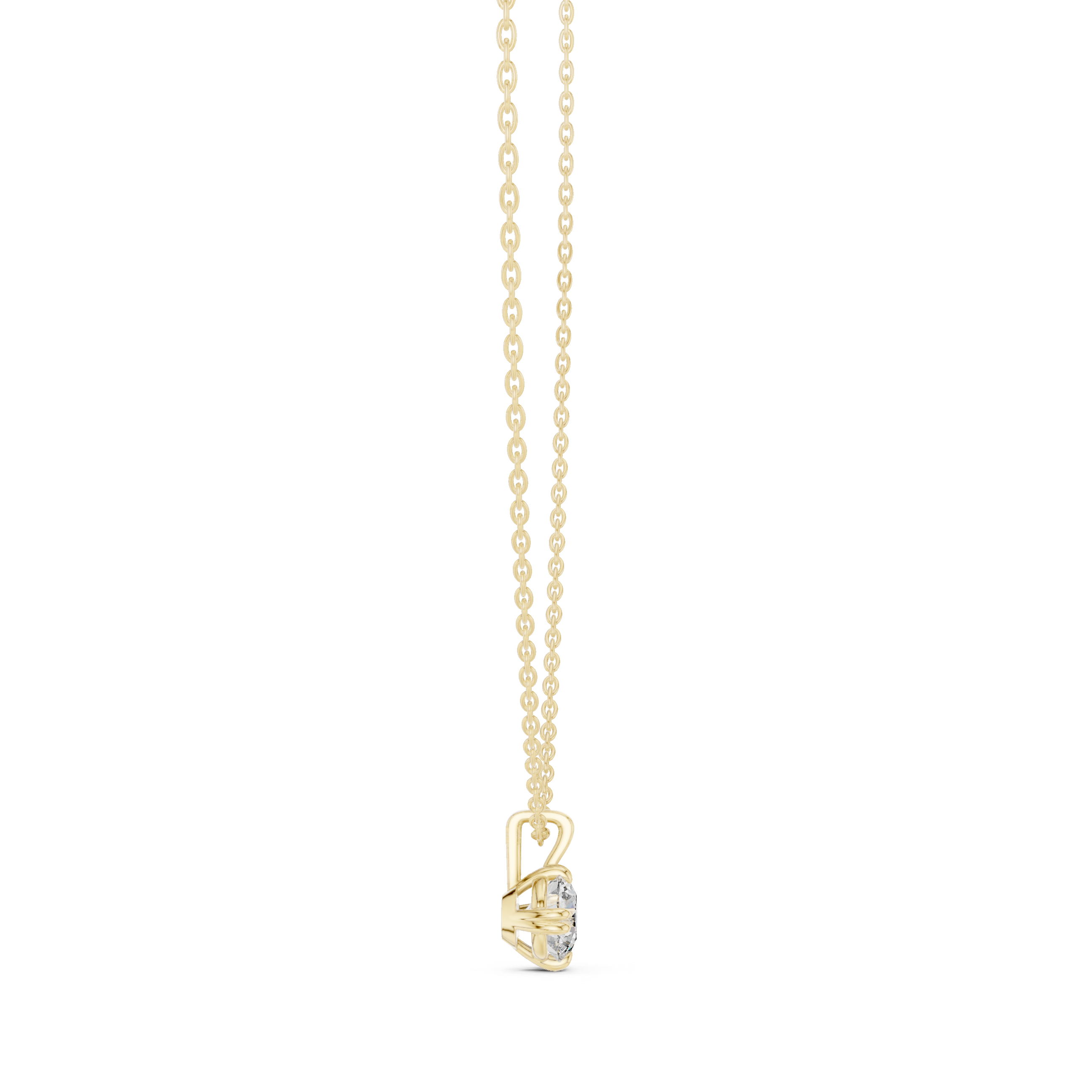 FOUR PRONG ROUND DIAMOND PENDENT