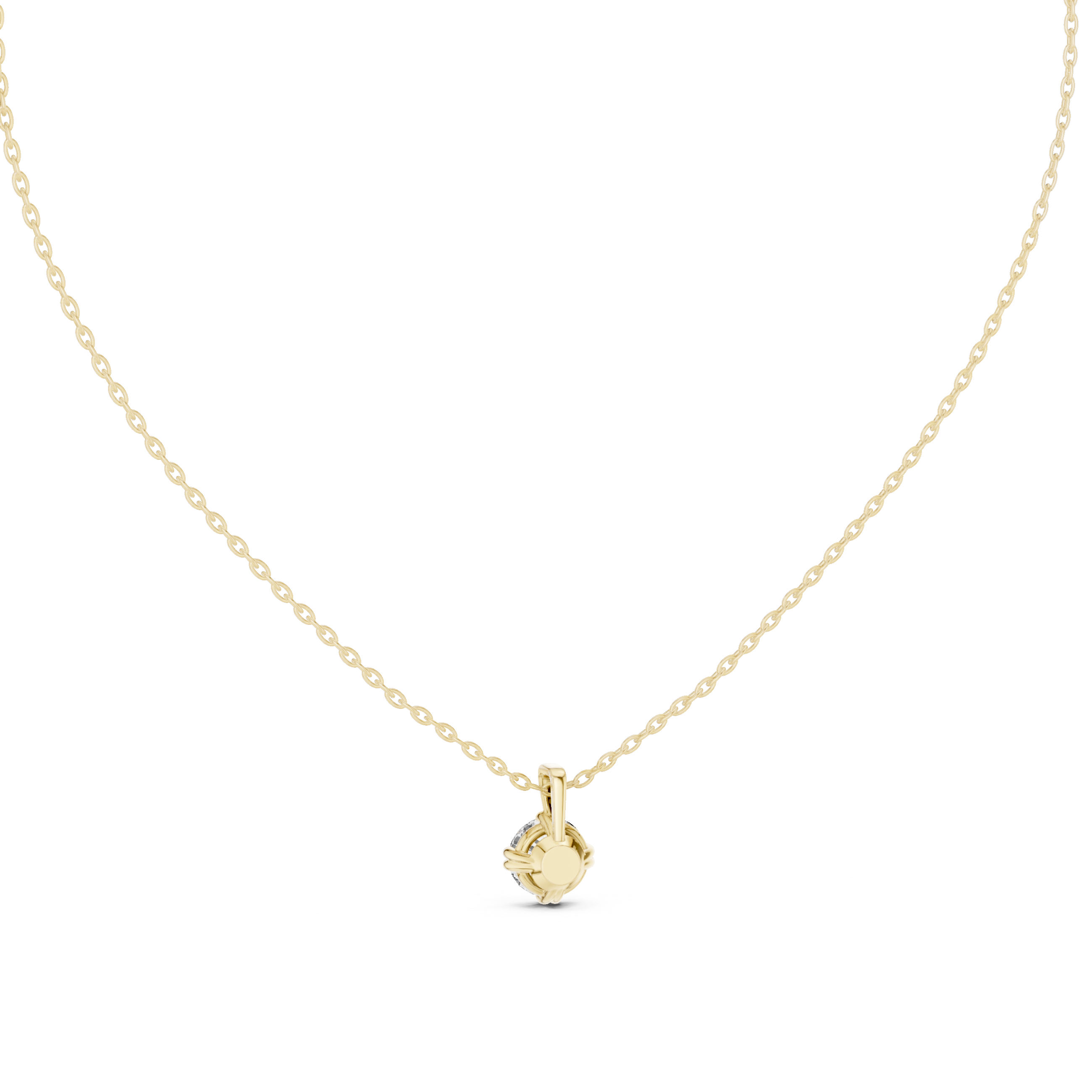 FOUR PRONG ROUND DIAMOND PENDENT