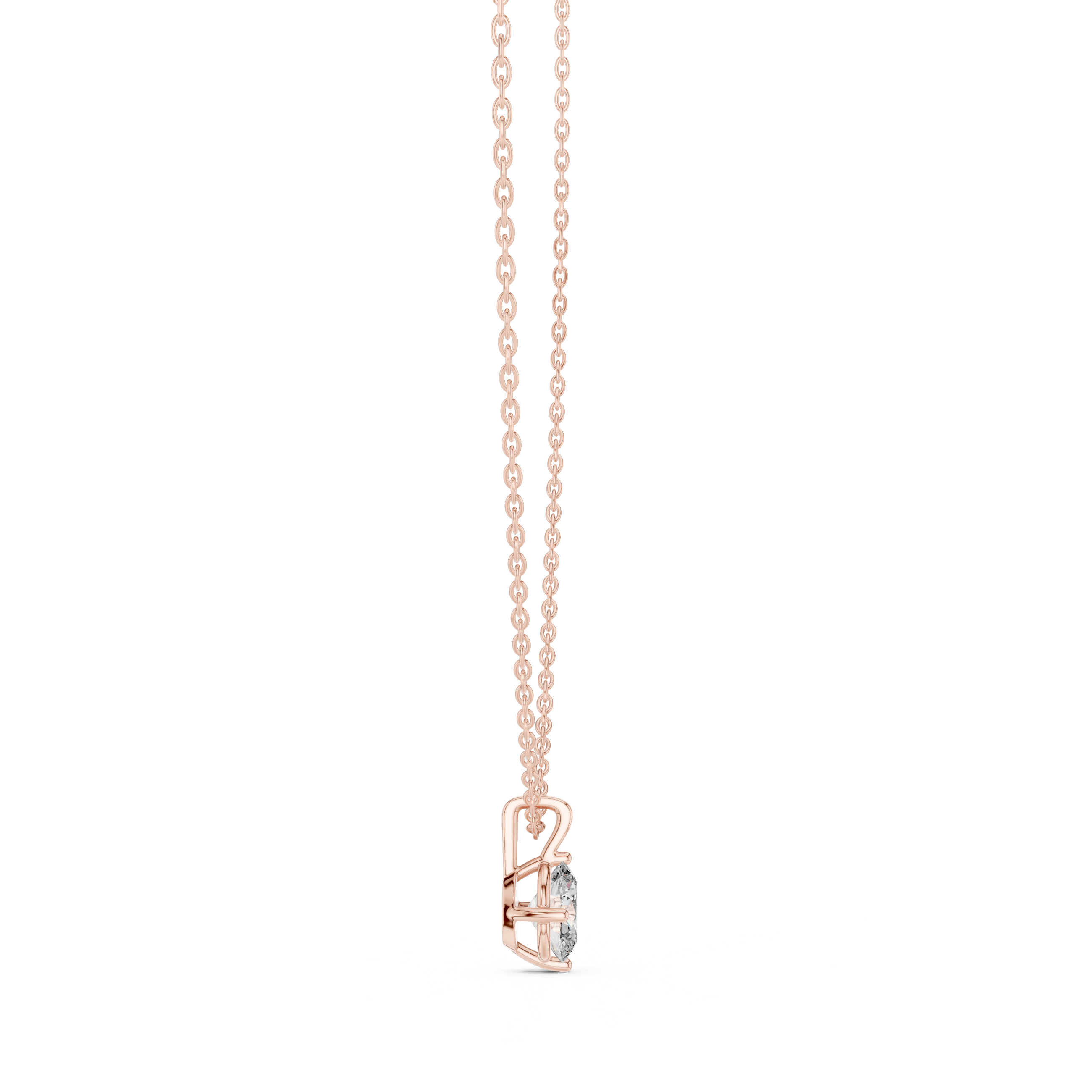 OVAL SOLITAIRE DIAMOND PENDENT