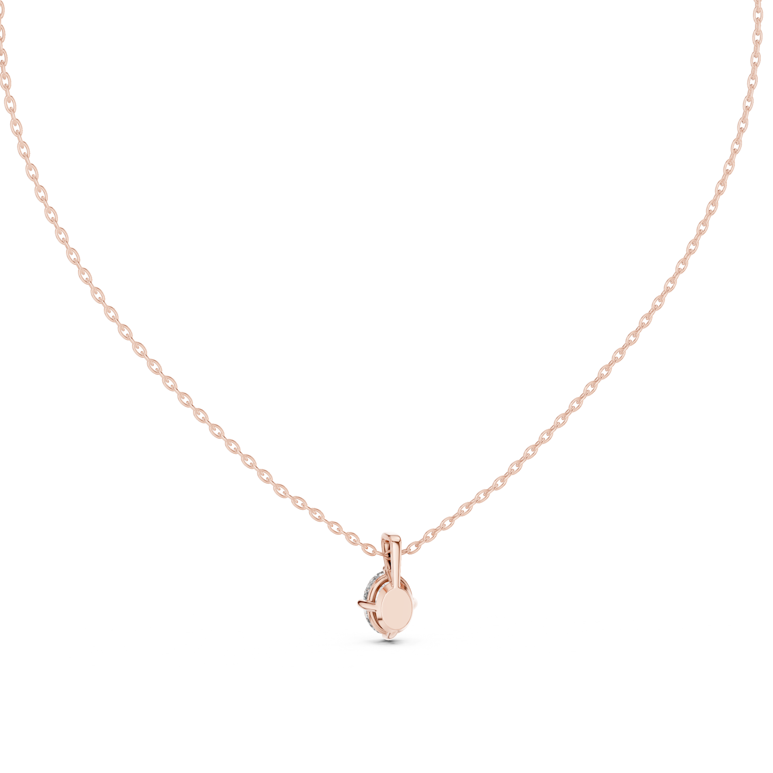 OVAL SOLITAIRE DIAMOND PENDENT