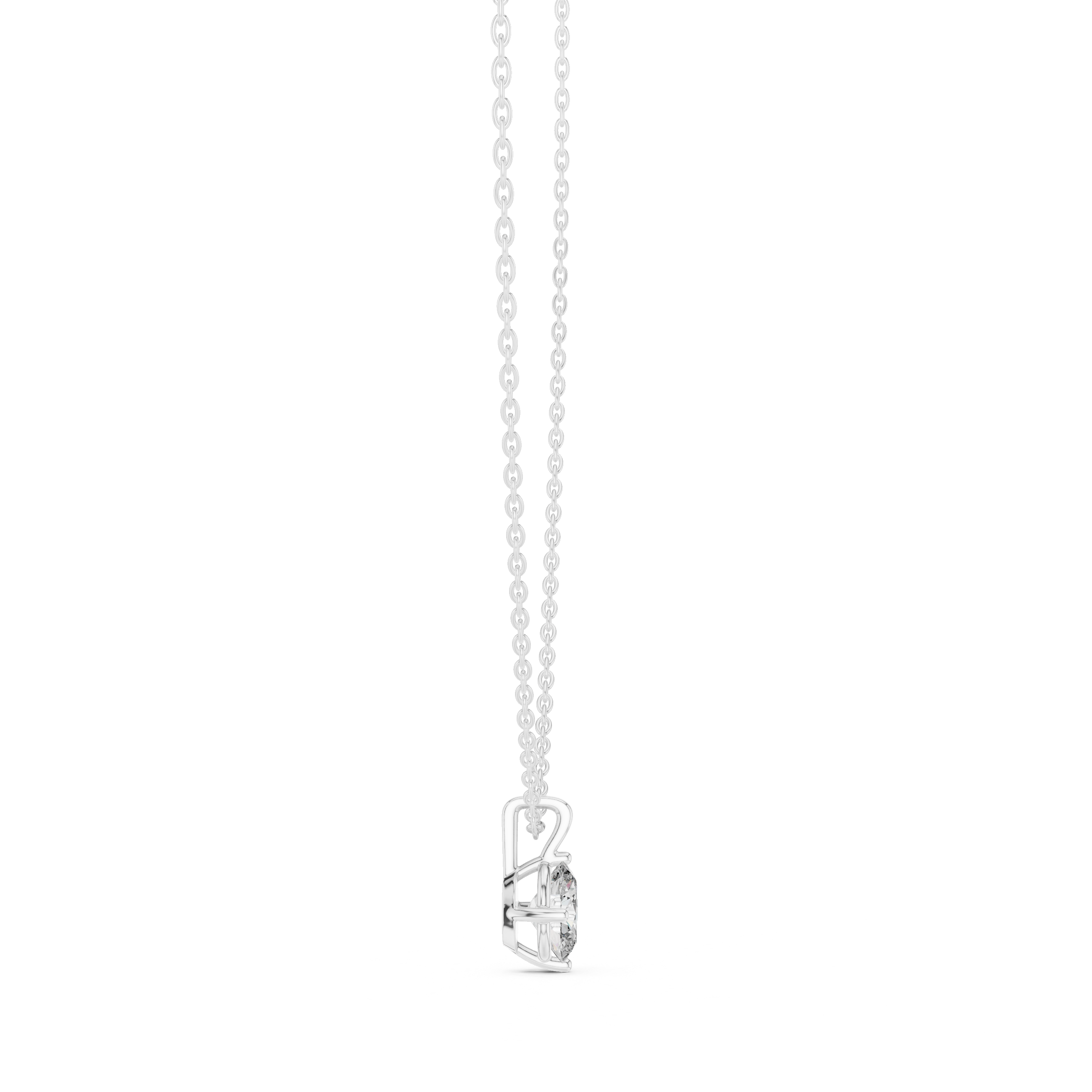 OVAL SOLITAIRE DIAMOND PENDENT