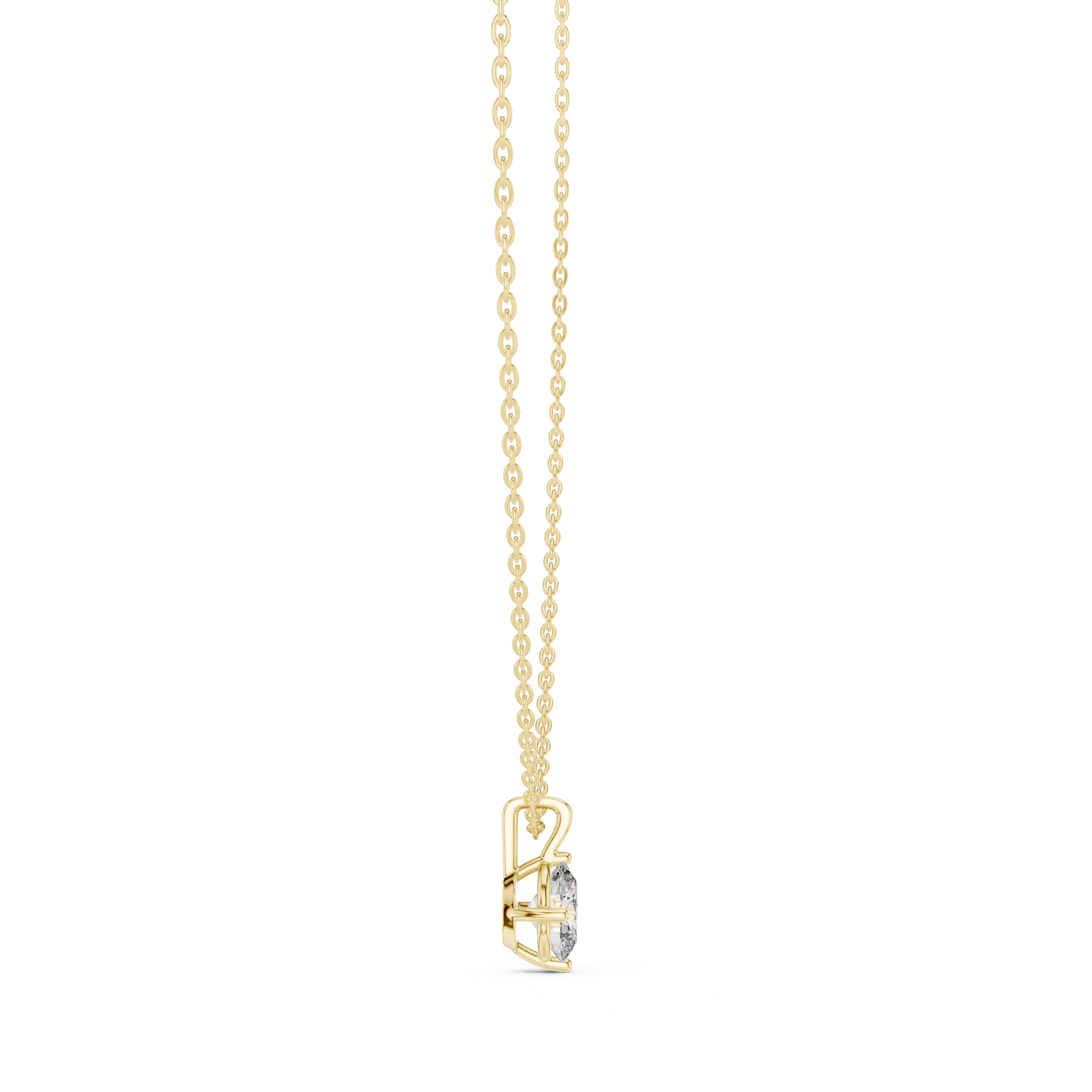 OVAL SOLITAIRE DIAMOND PENDENT