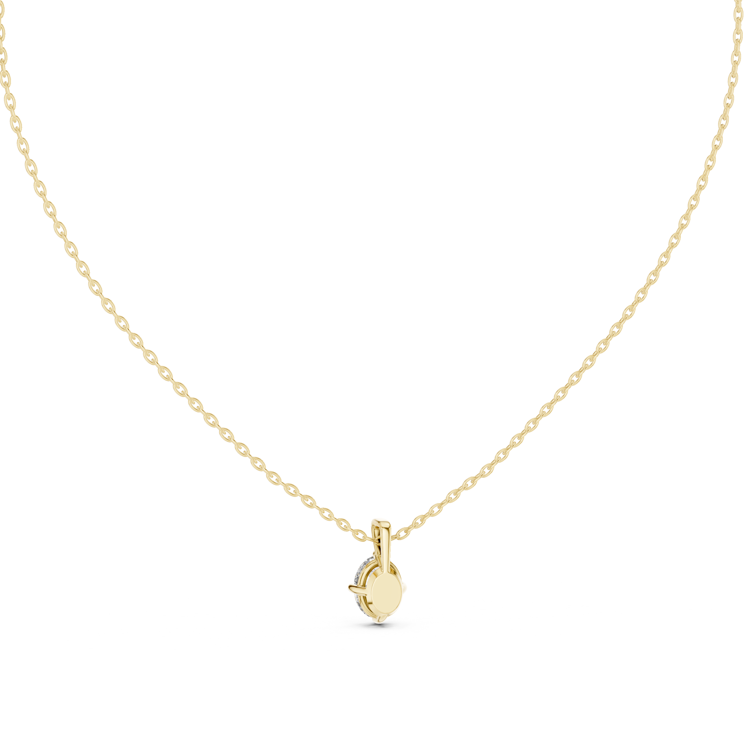 OVAL SOLITAIRE DIAMOND PENDENT