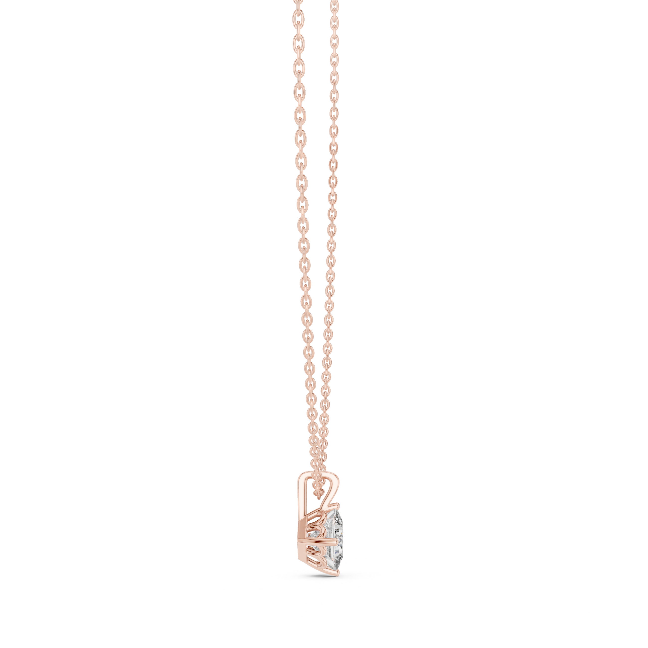 PRINCESS CUT DIAMOND SOLITAIRE PENDENT