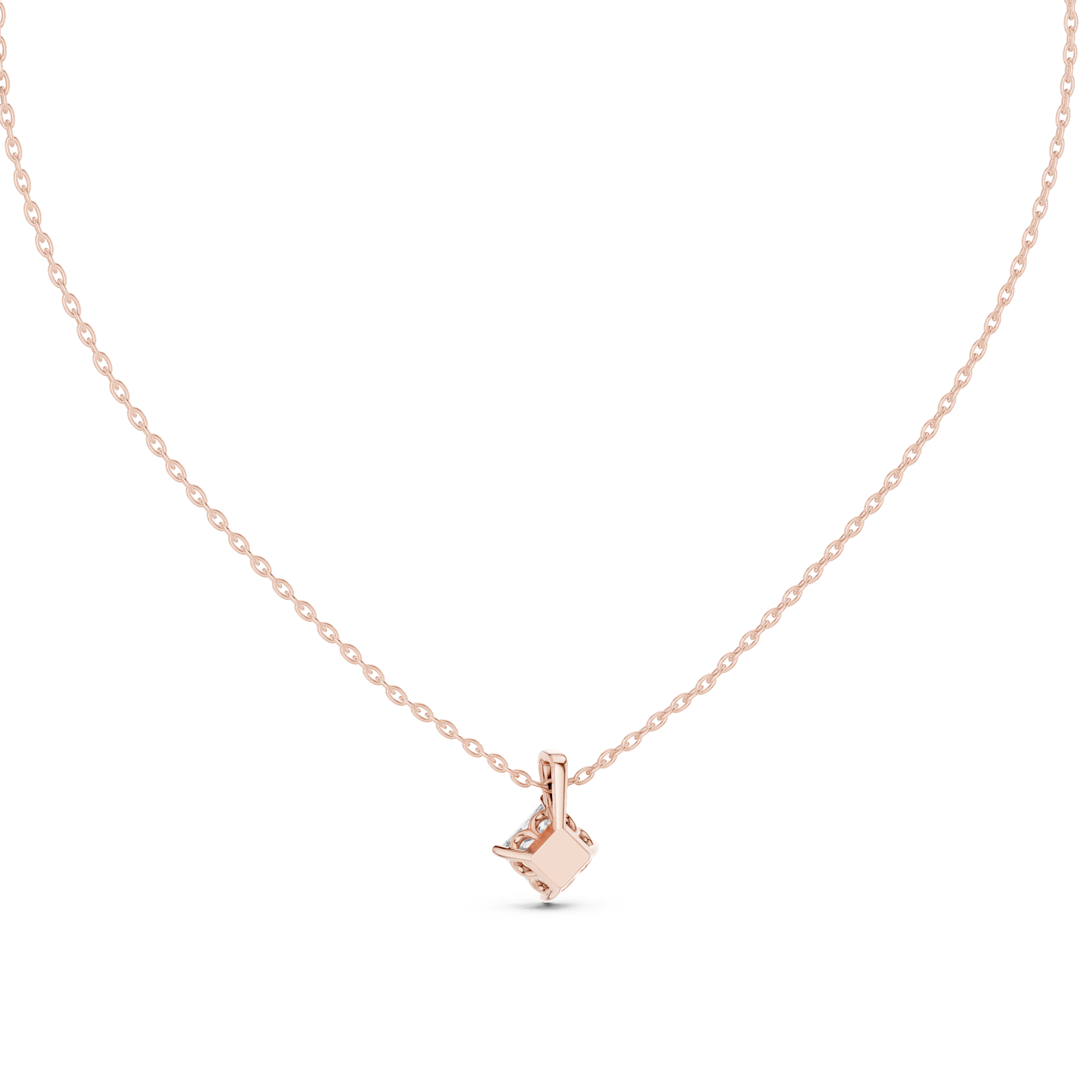 PRINCESS CUT DIAMOND SOLITAIRE PENDENT
