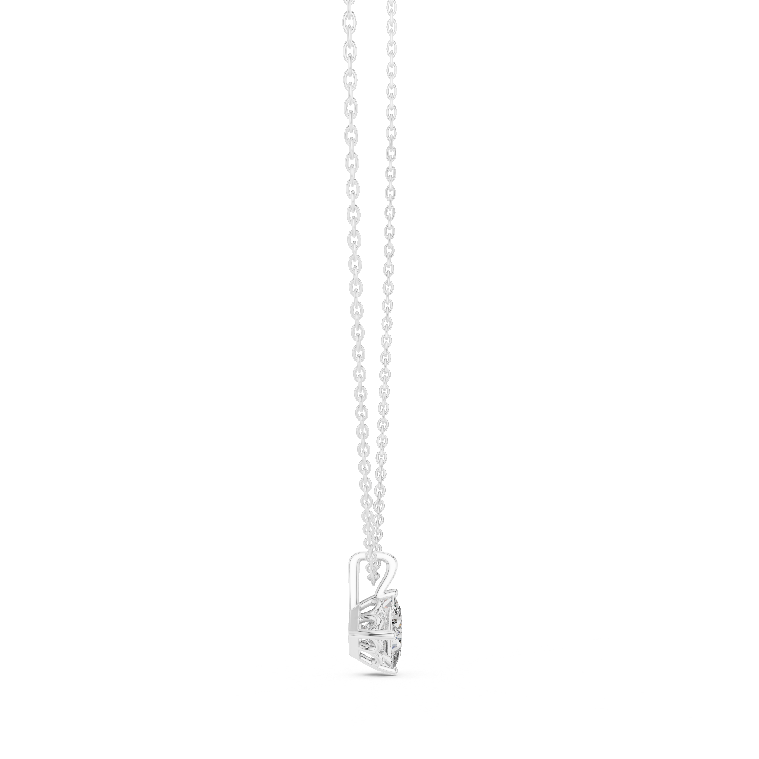 PRINCESS CUT DIAMOND SOLITAIRE PENDENT