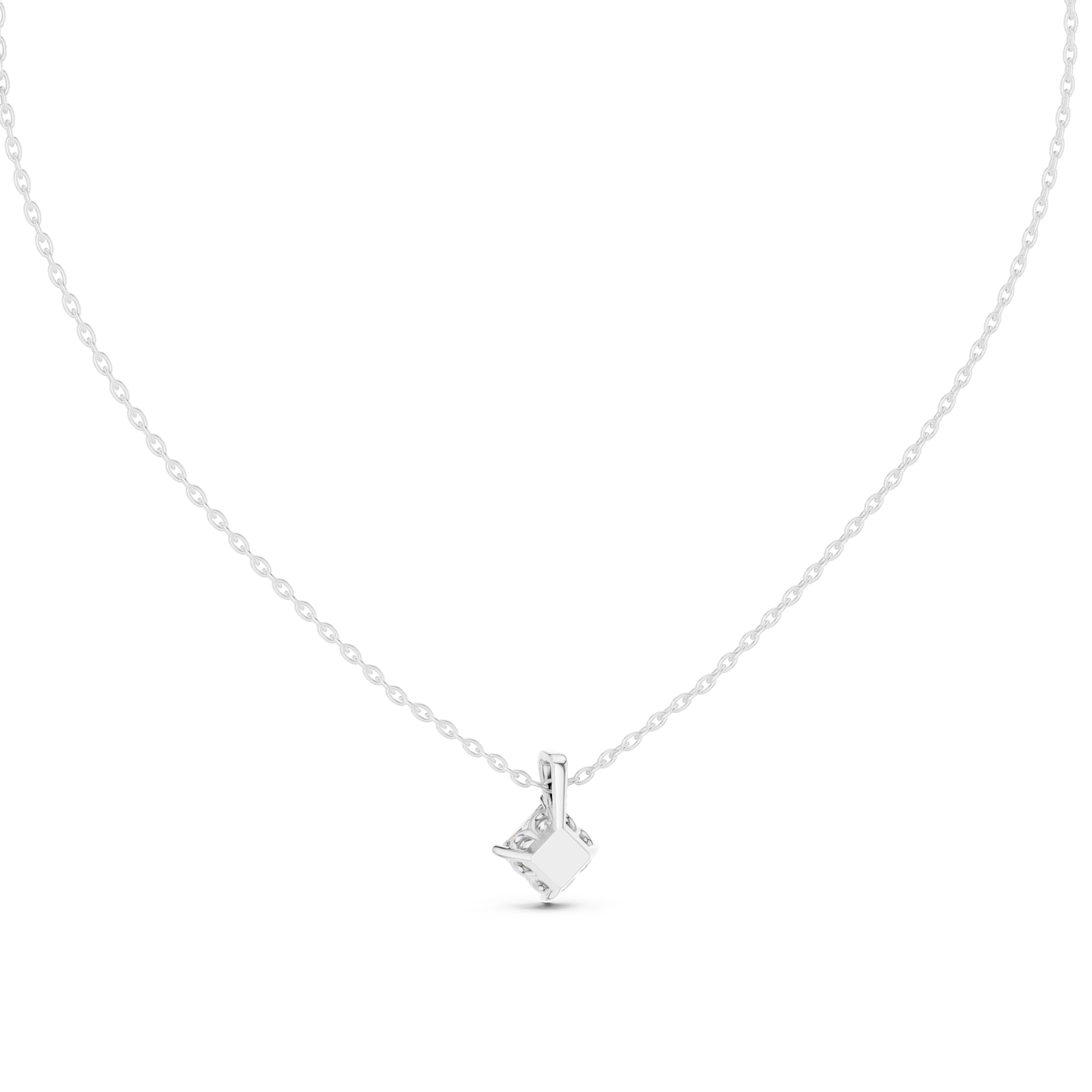 PRINCESS CUT DIAMOND SOLITAIRE PENDENT