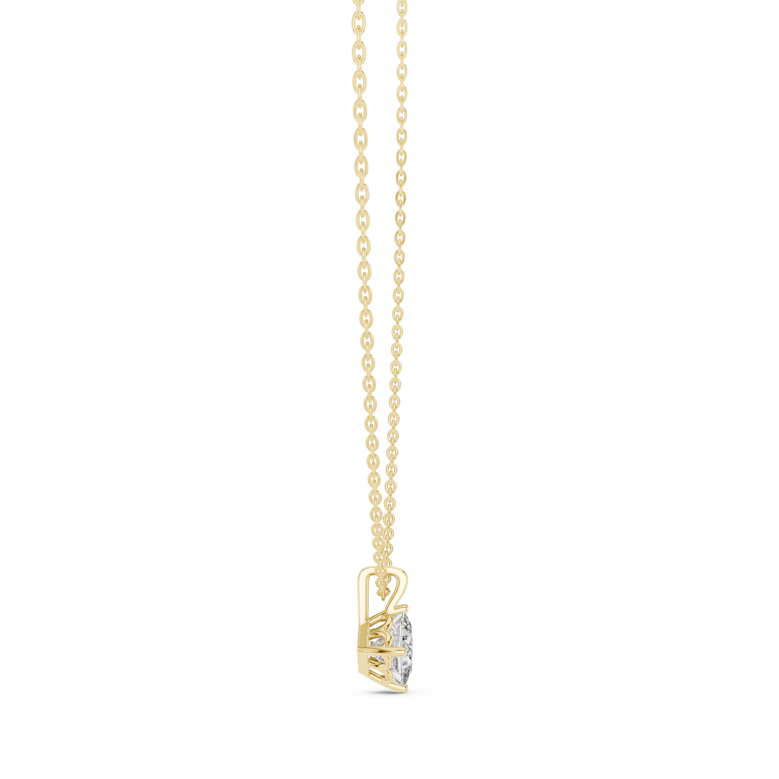 PRINCESS CUT DIAMOND SOLITAIRE PENDENT