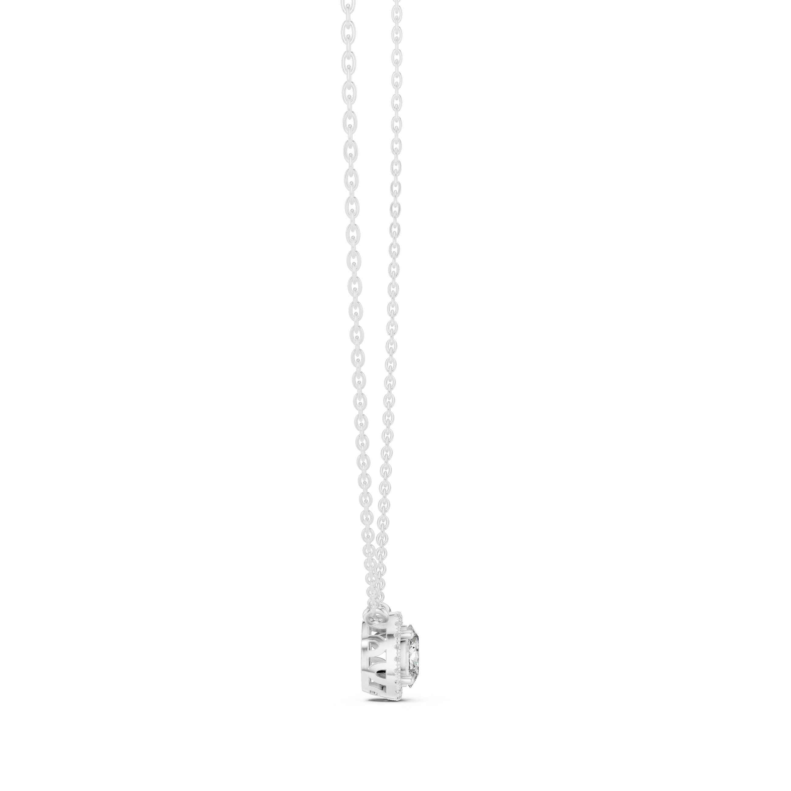 CLASSIC OVAL HALO DIAMOND PENDENT