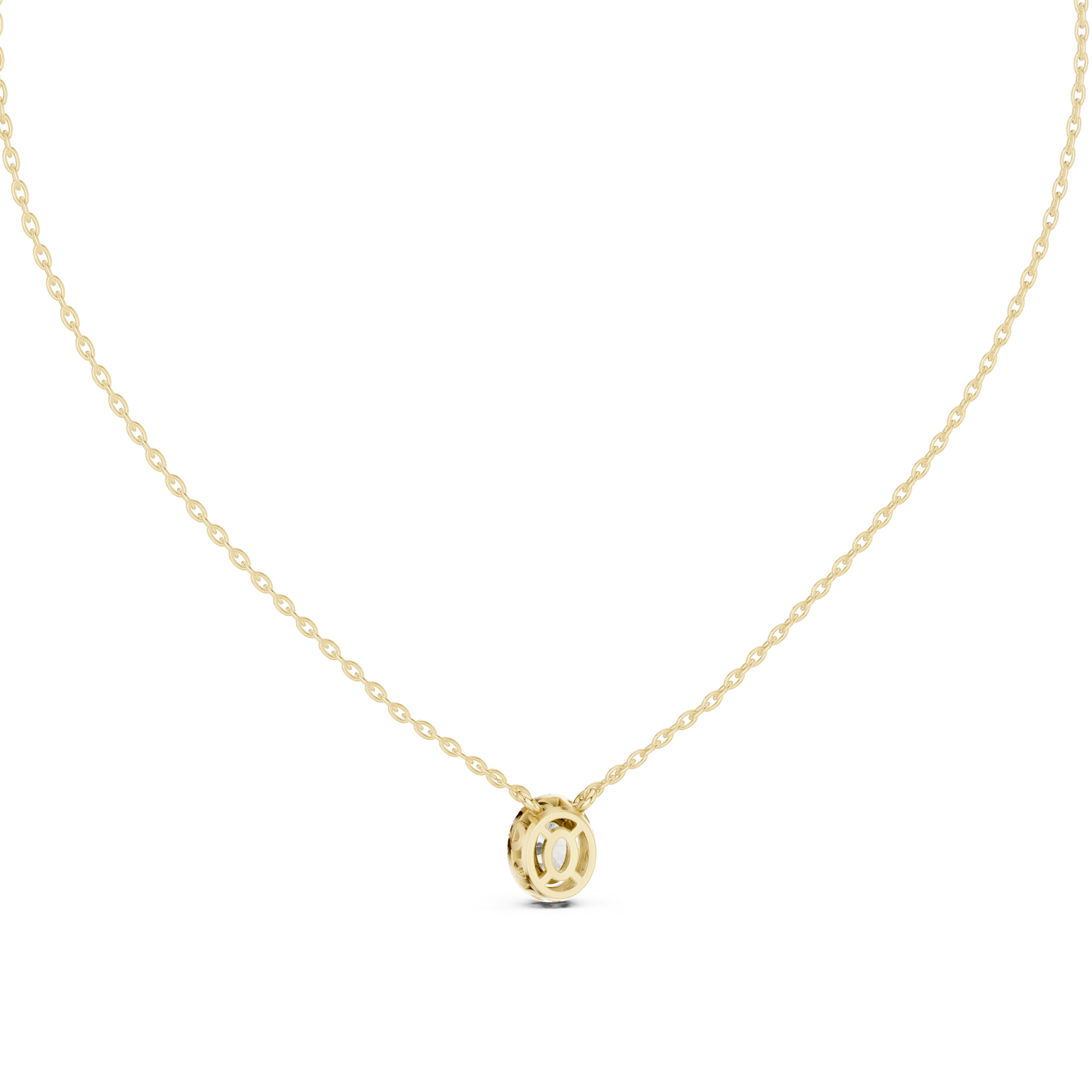 CLASSIC OVAL HALO DIAMOND PENDENT