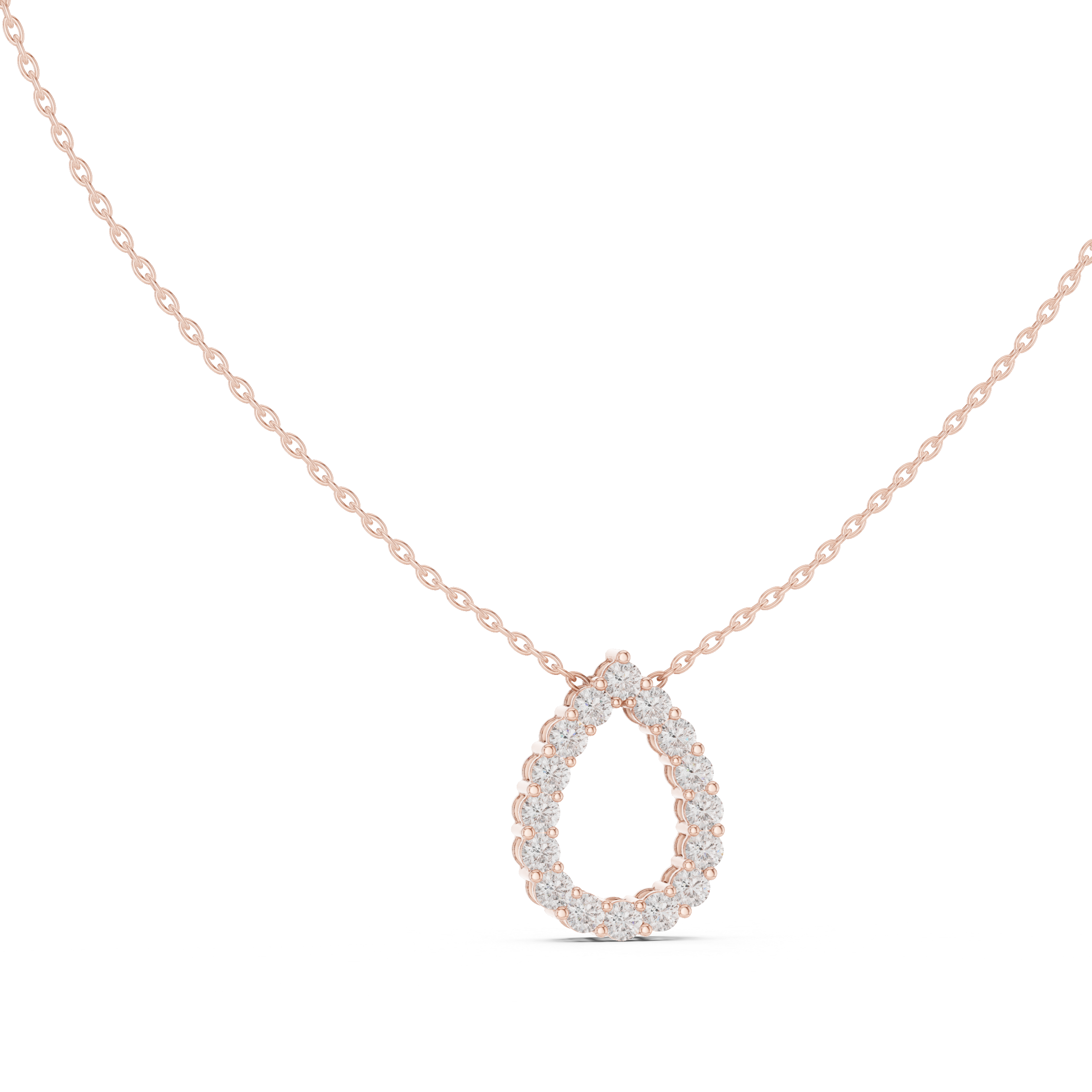 OPEN PEAR DIAMOND PENDENT