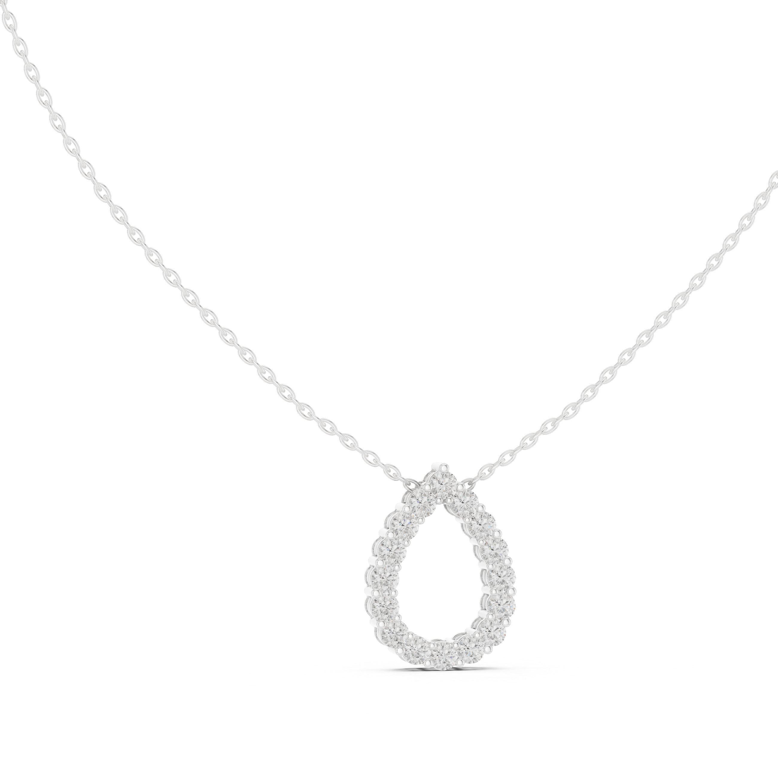 OPEN PEAR DIAMOND PENDENT
