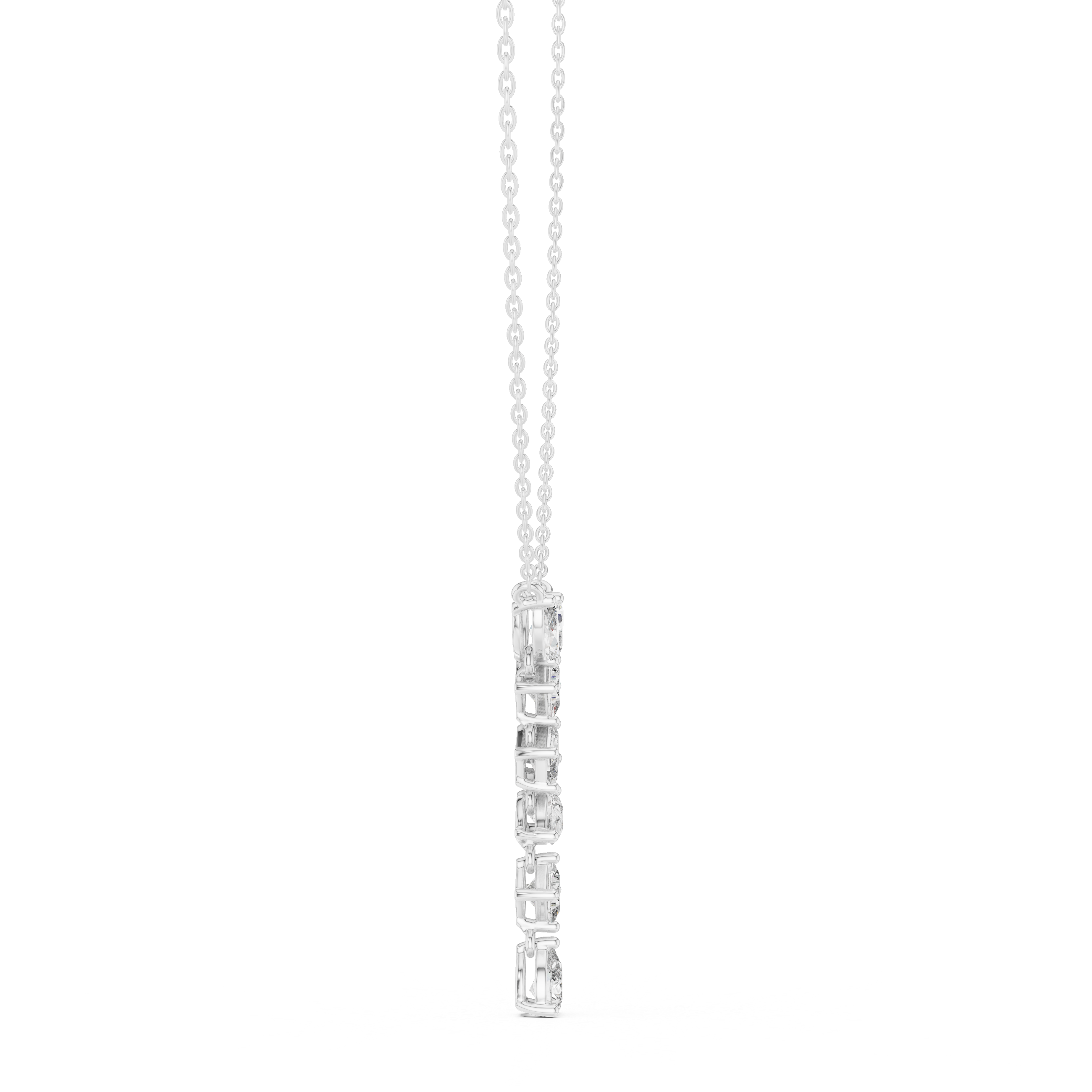 MULTI SHAPE DIAMOND Y-DROP PENDENT