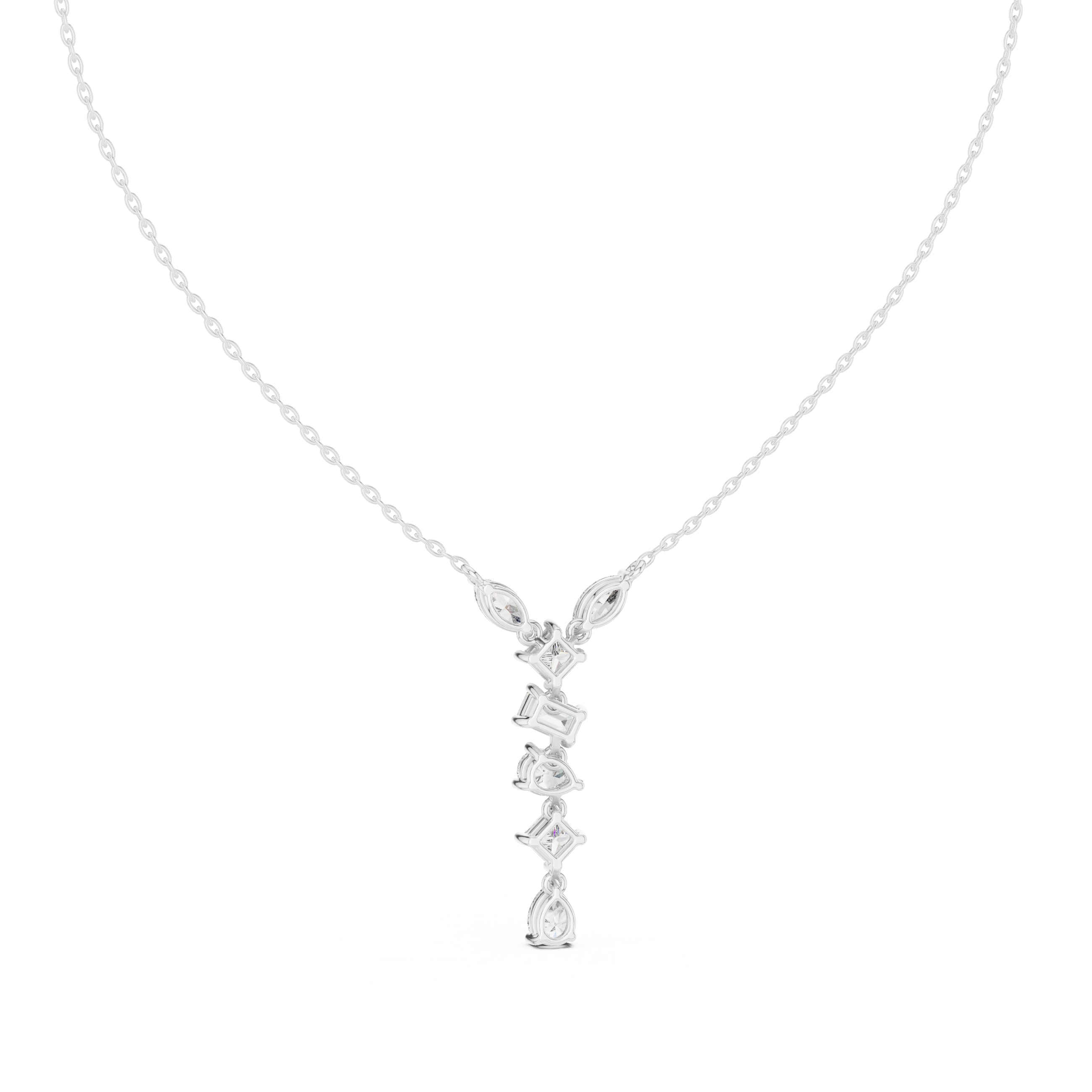 MULTI SHAPE DIAMOND Y-DROP PENDENT