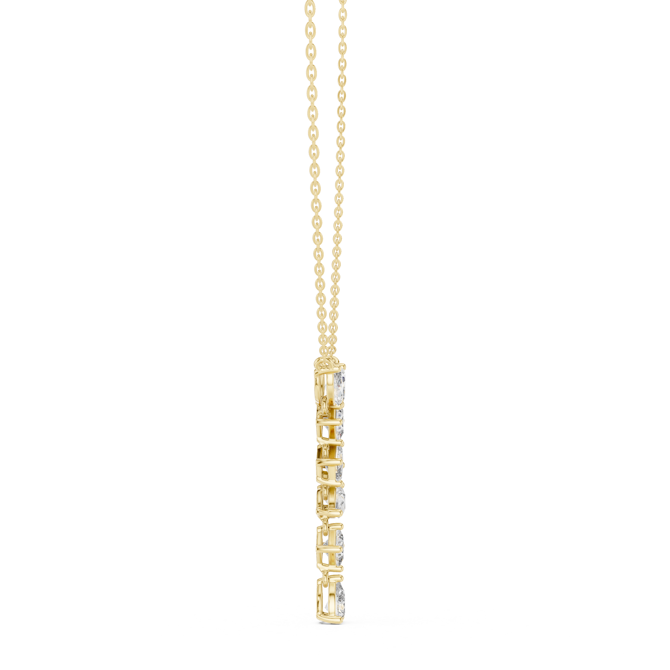 MULTI SHAPE DIAMOND Y-DROP PENDENT