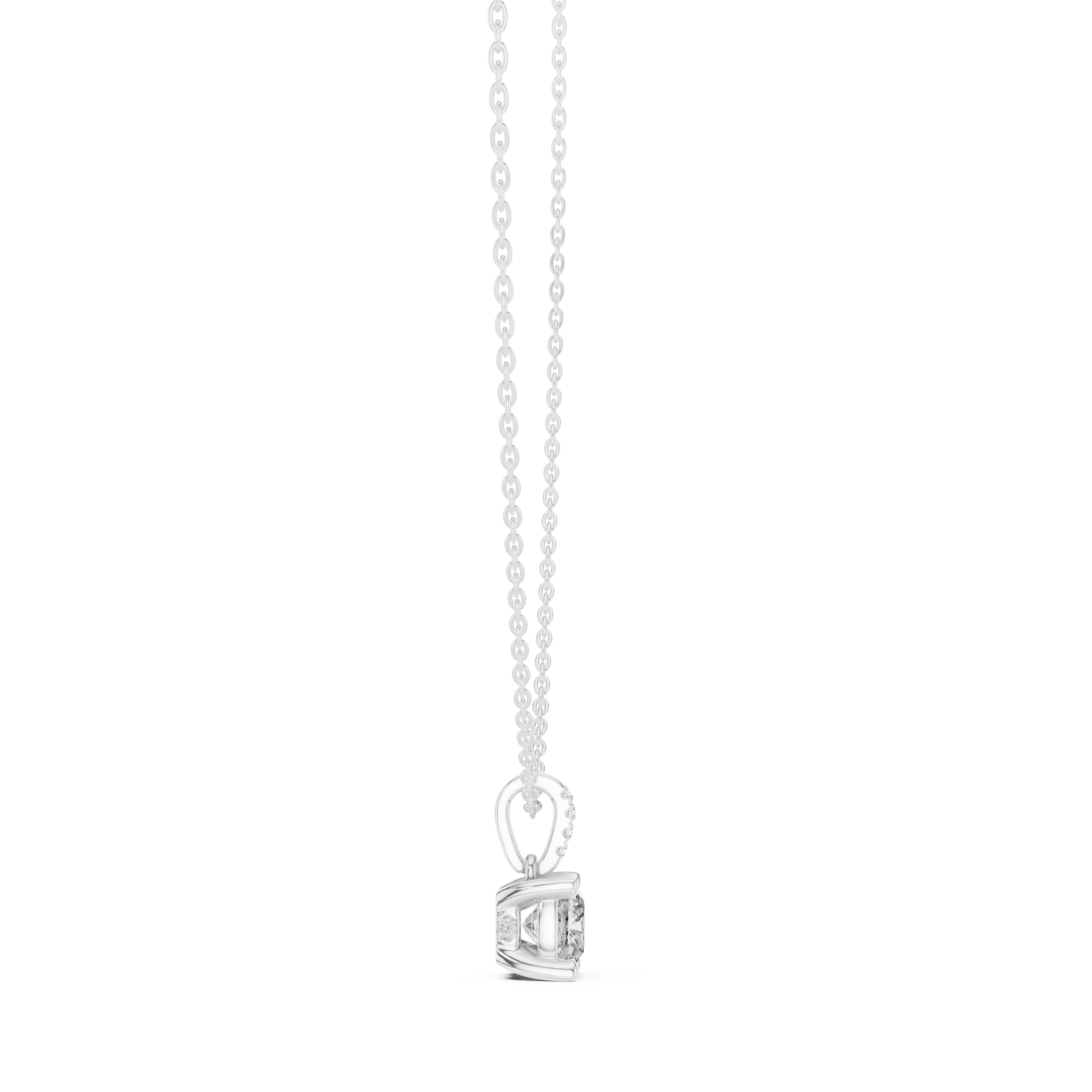 ROUND SOLITAIRE DIAMOND PENDENT WITH DIAMOND BALI