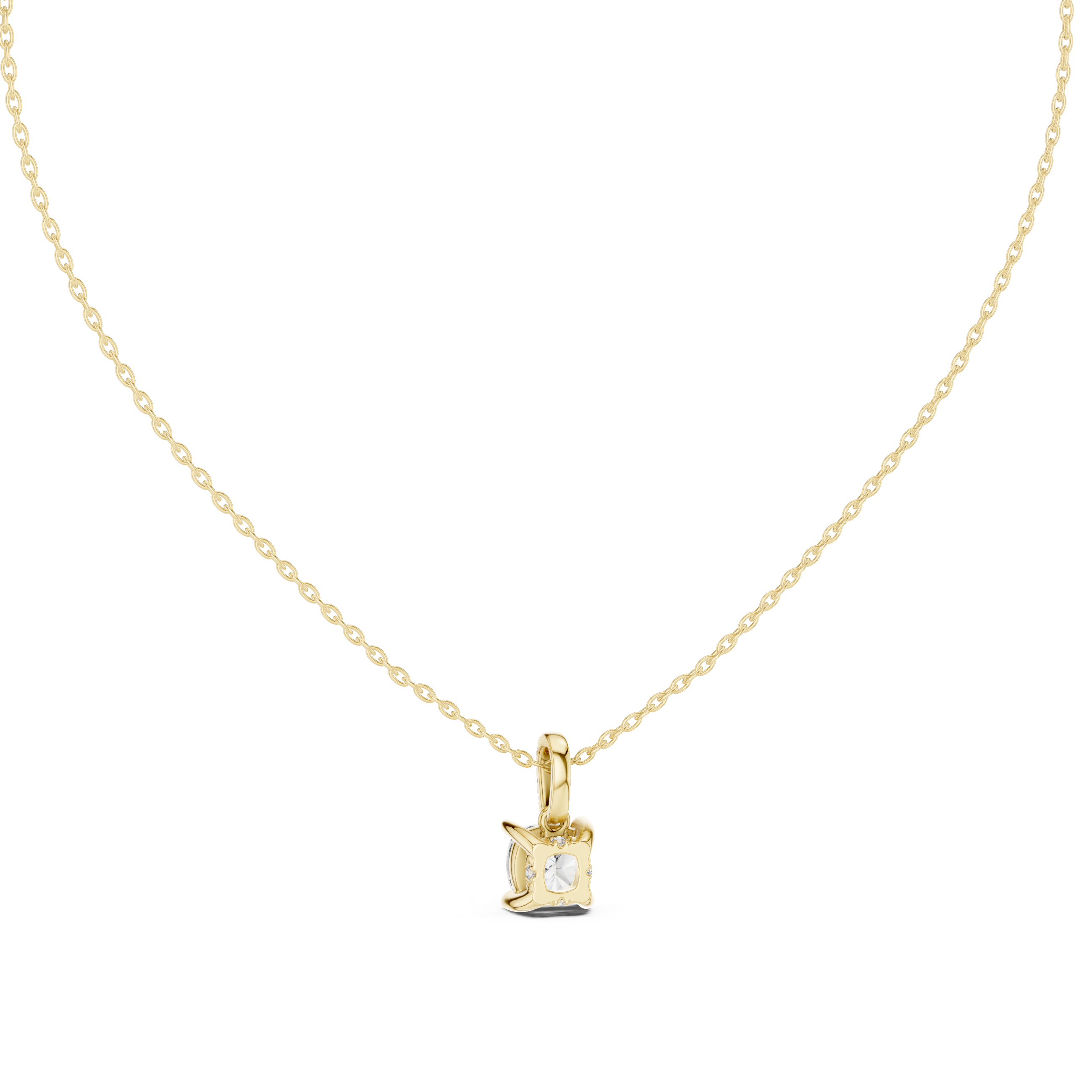ROUND SOLITAIRE DIAMOND PENDENT WITH DIAMOND BALI