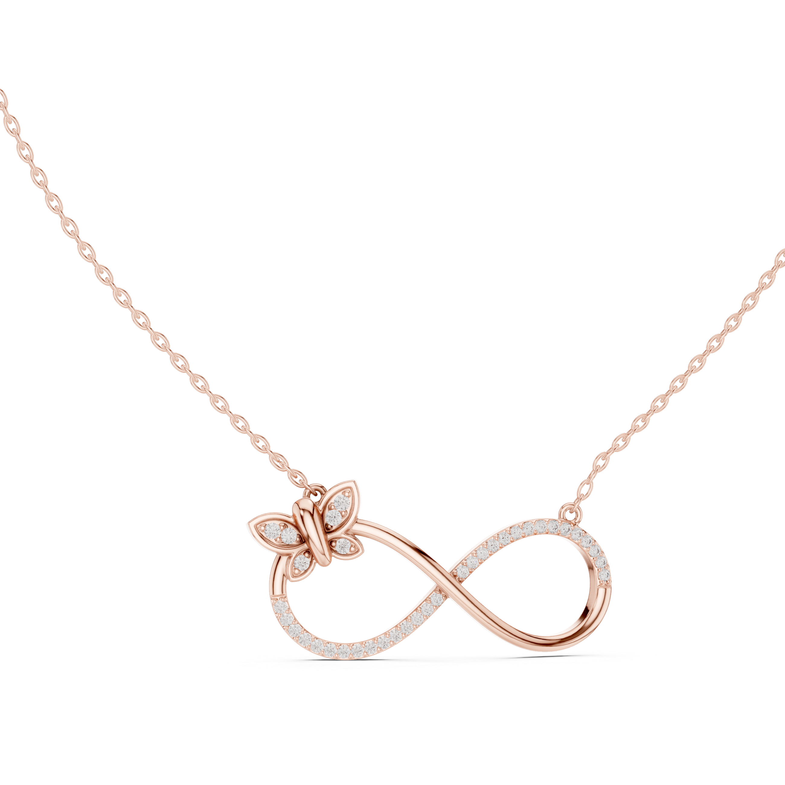BUTTERFLY INFINITY DIAMOND PENDENT