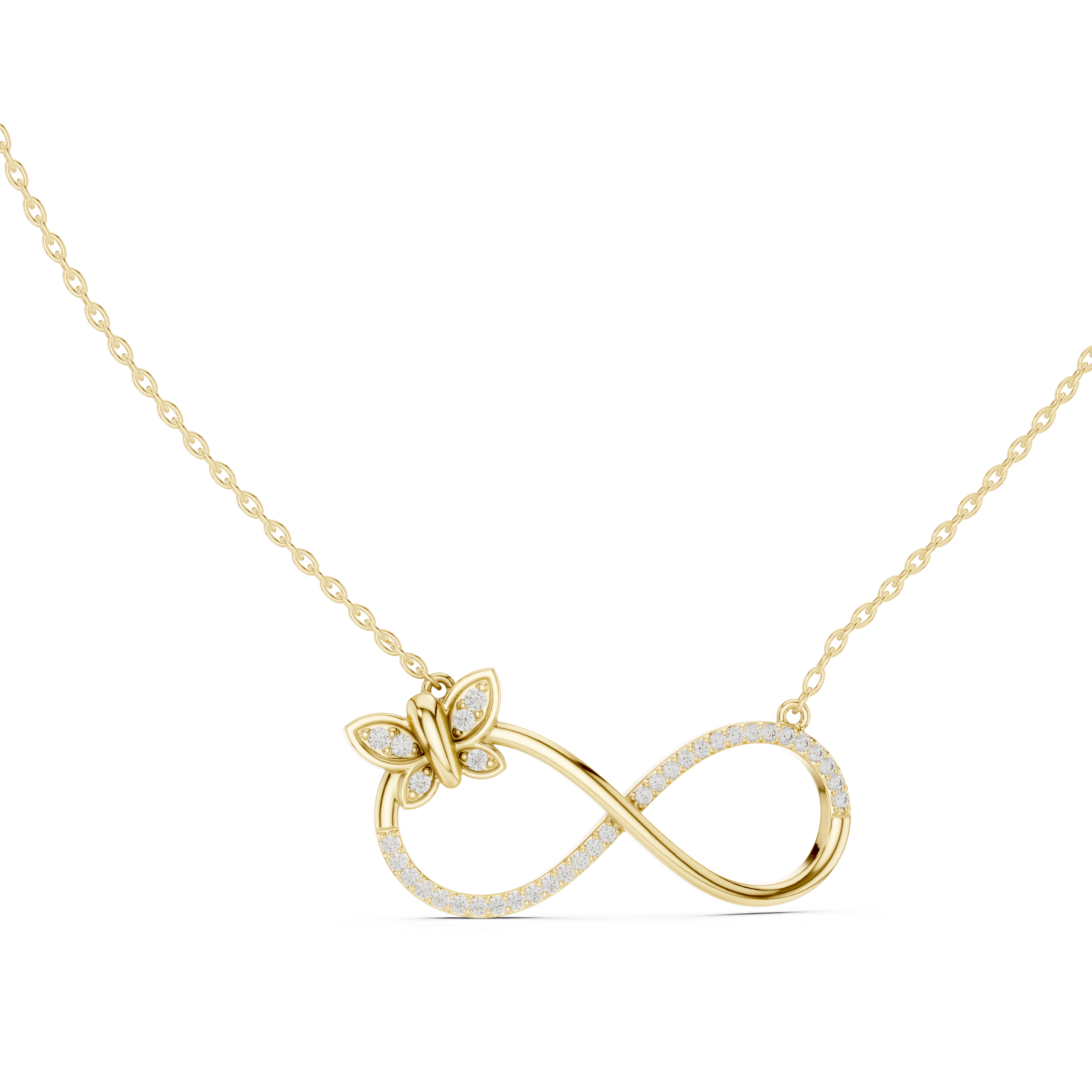 BUTTERFLY INFINITY DIAMOND PENDENT