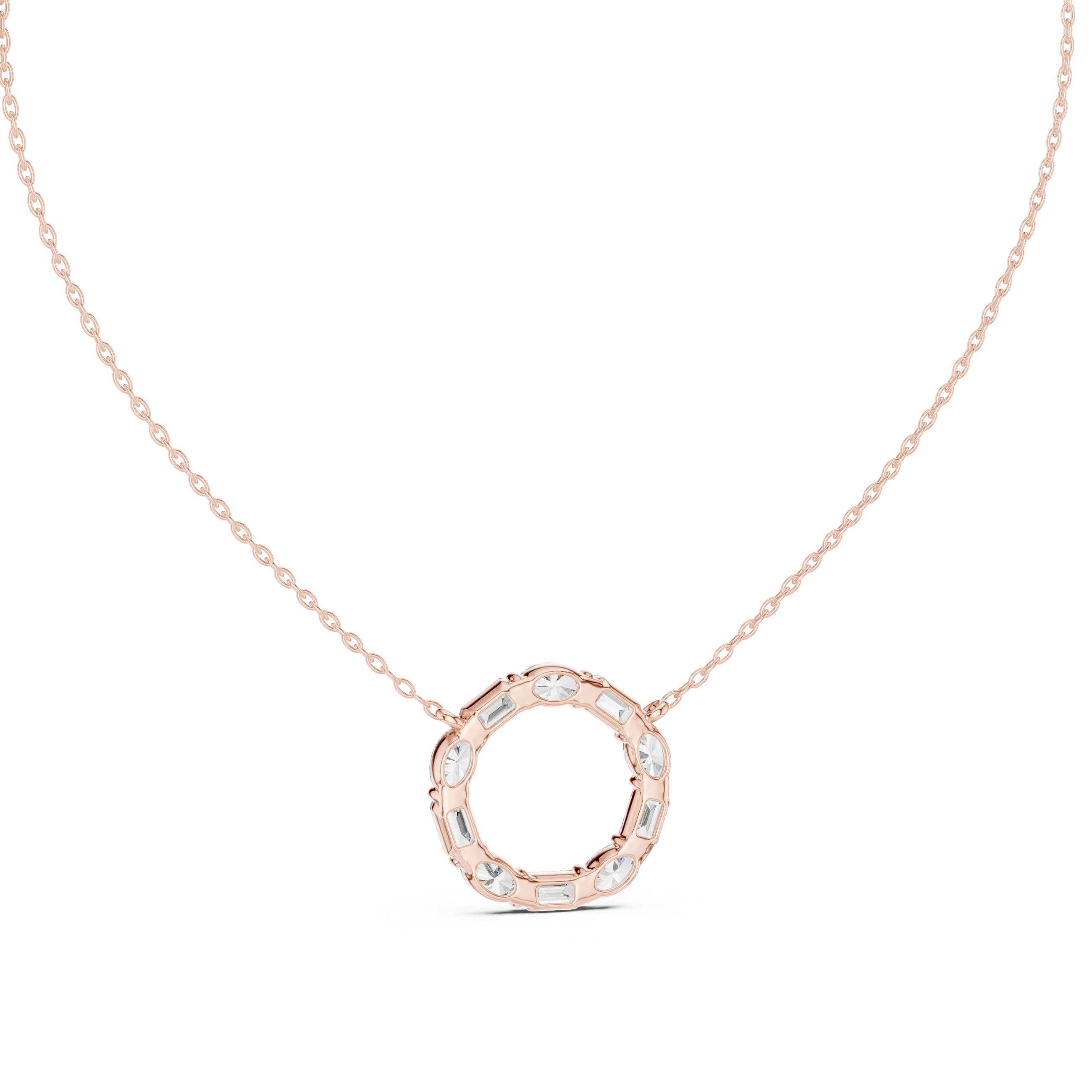 Diamond Circle Pendant Necklace | EMRALD & OVAL  Diamond Open Circle Pendant