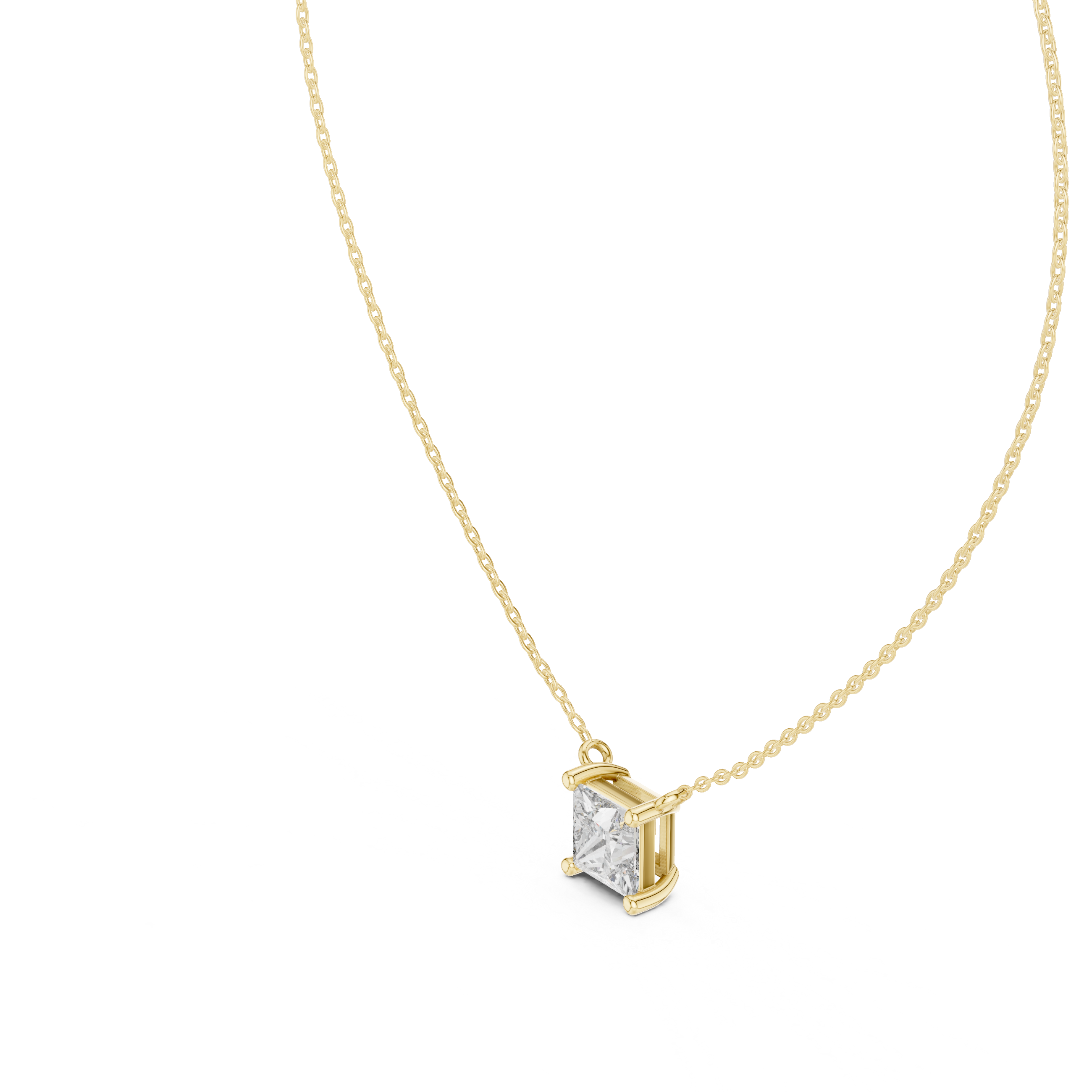 SQUARE DIAMOND PENDENT