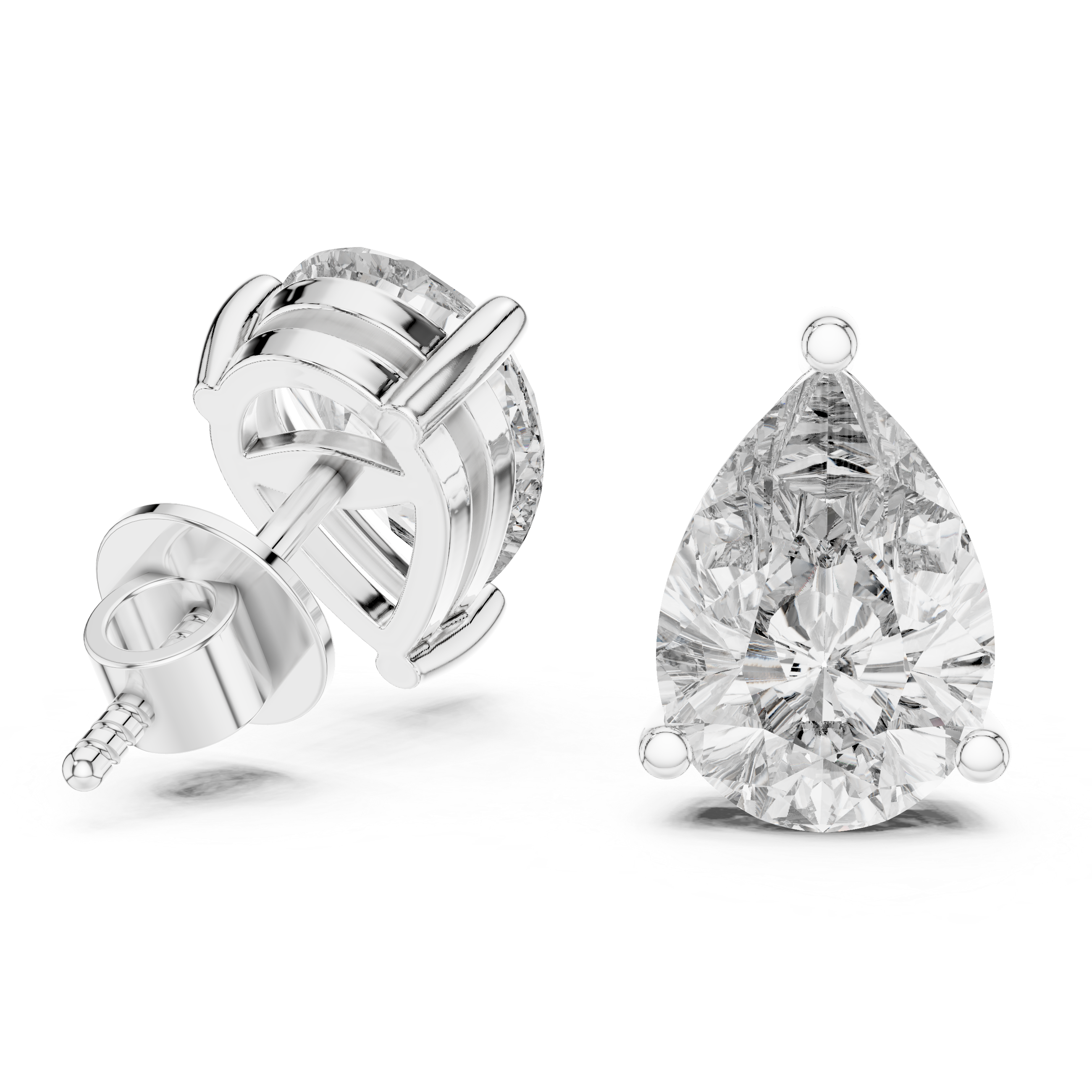 1.5CT PEAR EARRING