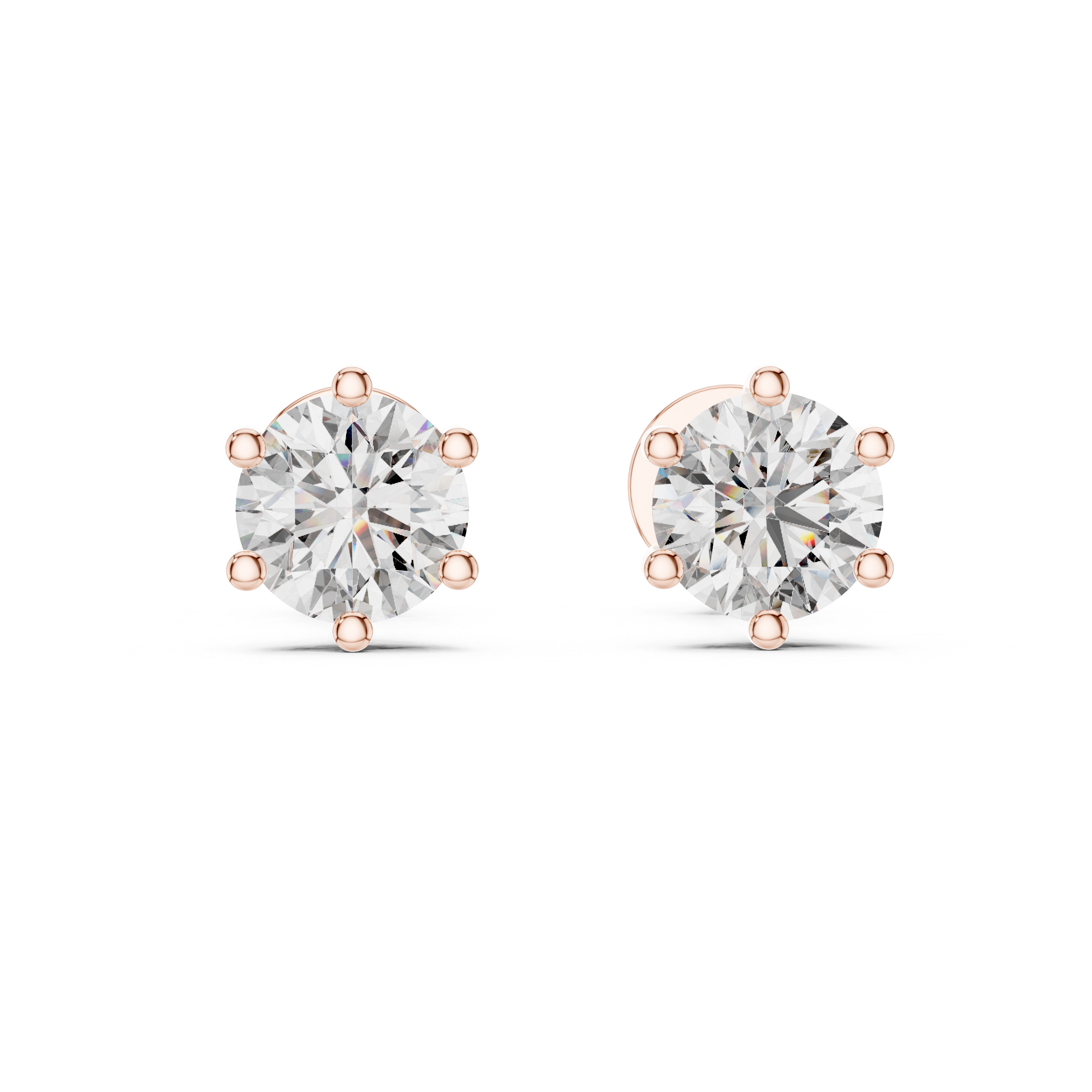 0.50CT ROUND STUDS