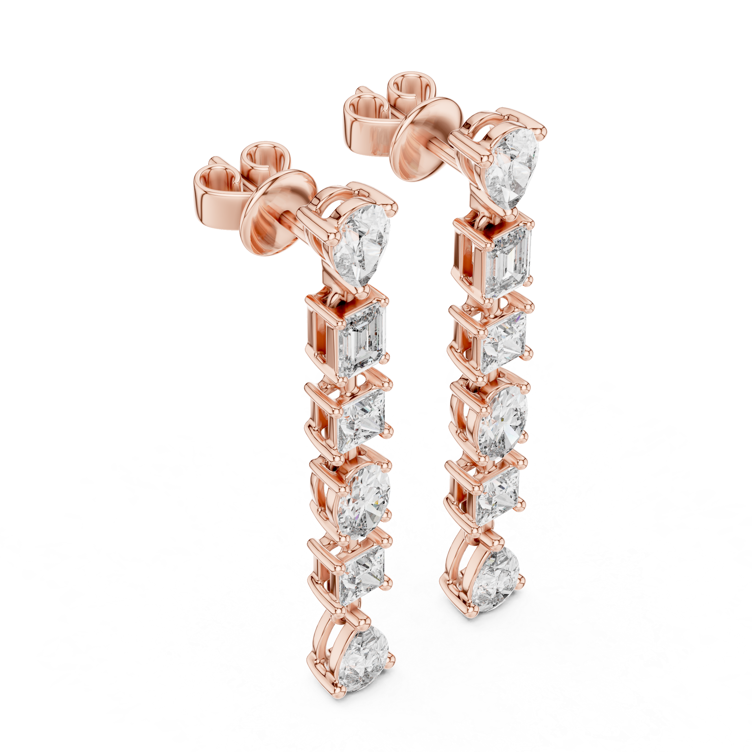 MIX SHAPE LONG EARRING