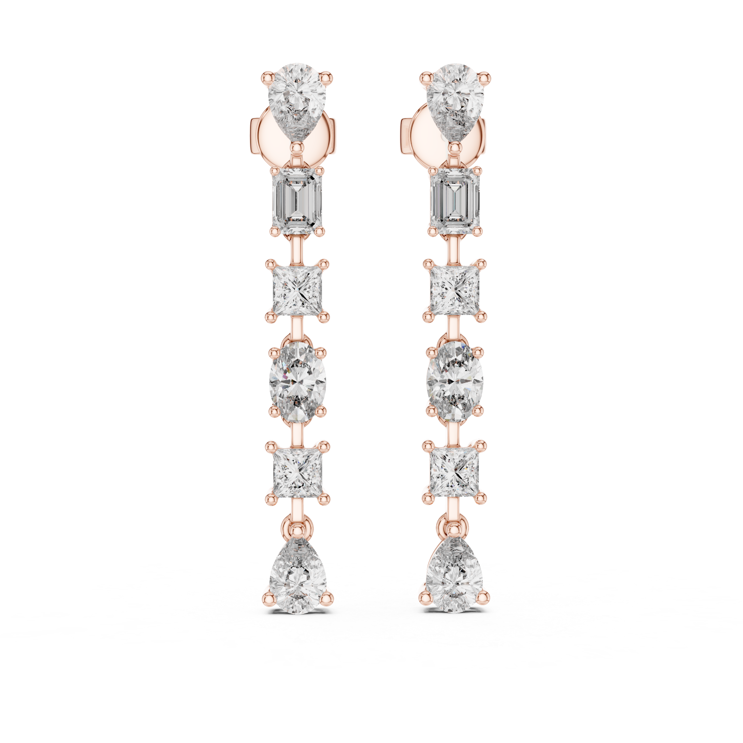 MIX SHAPE LONG EARRING