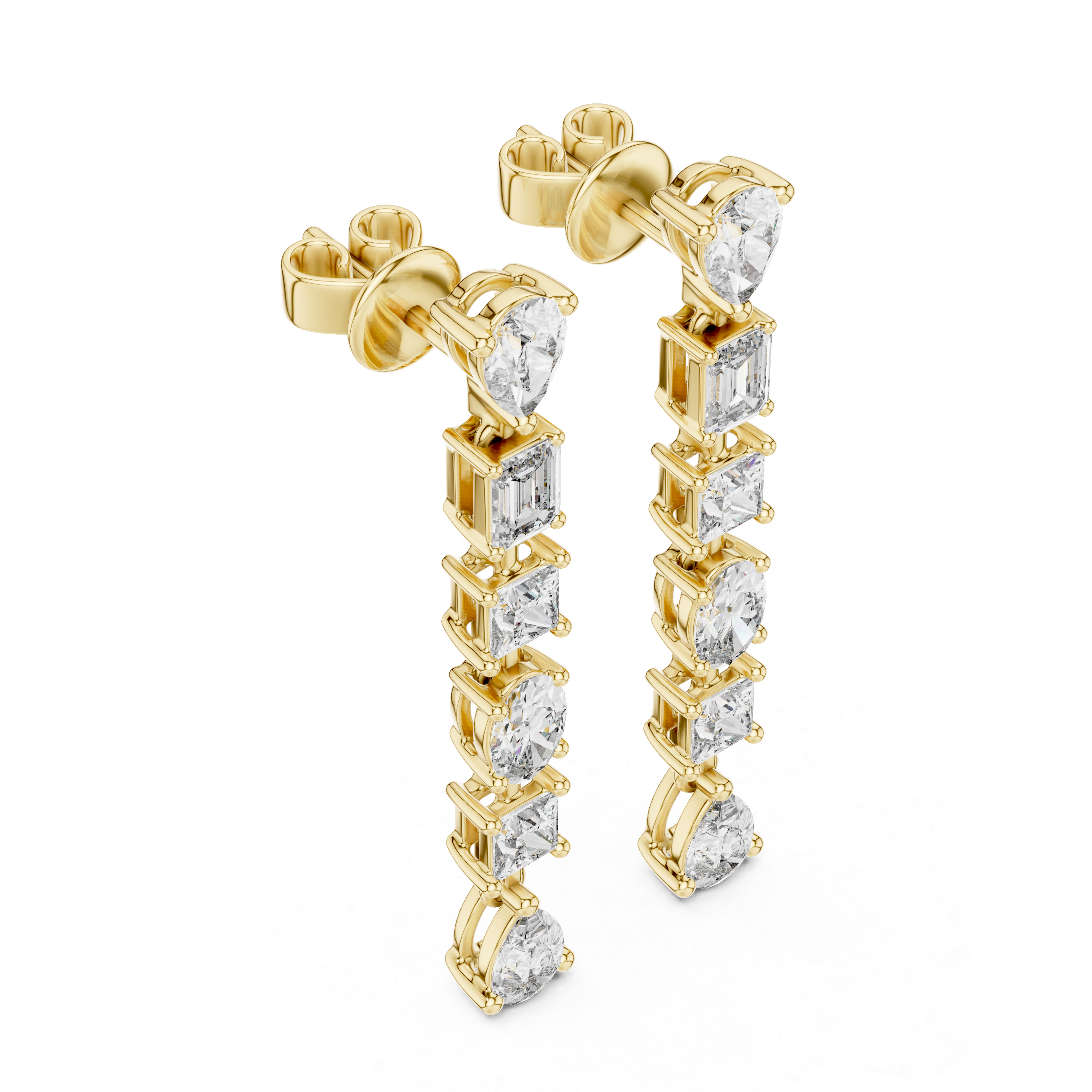 MIX SHAPE LONG EARRING