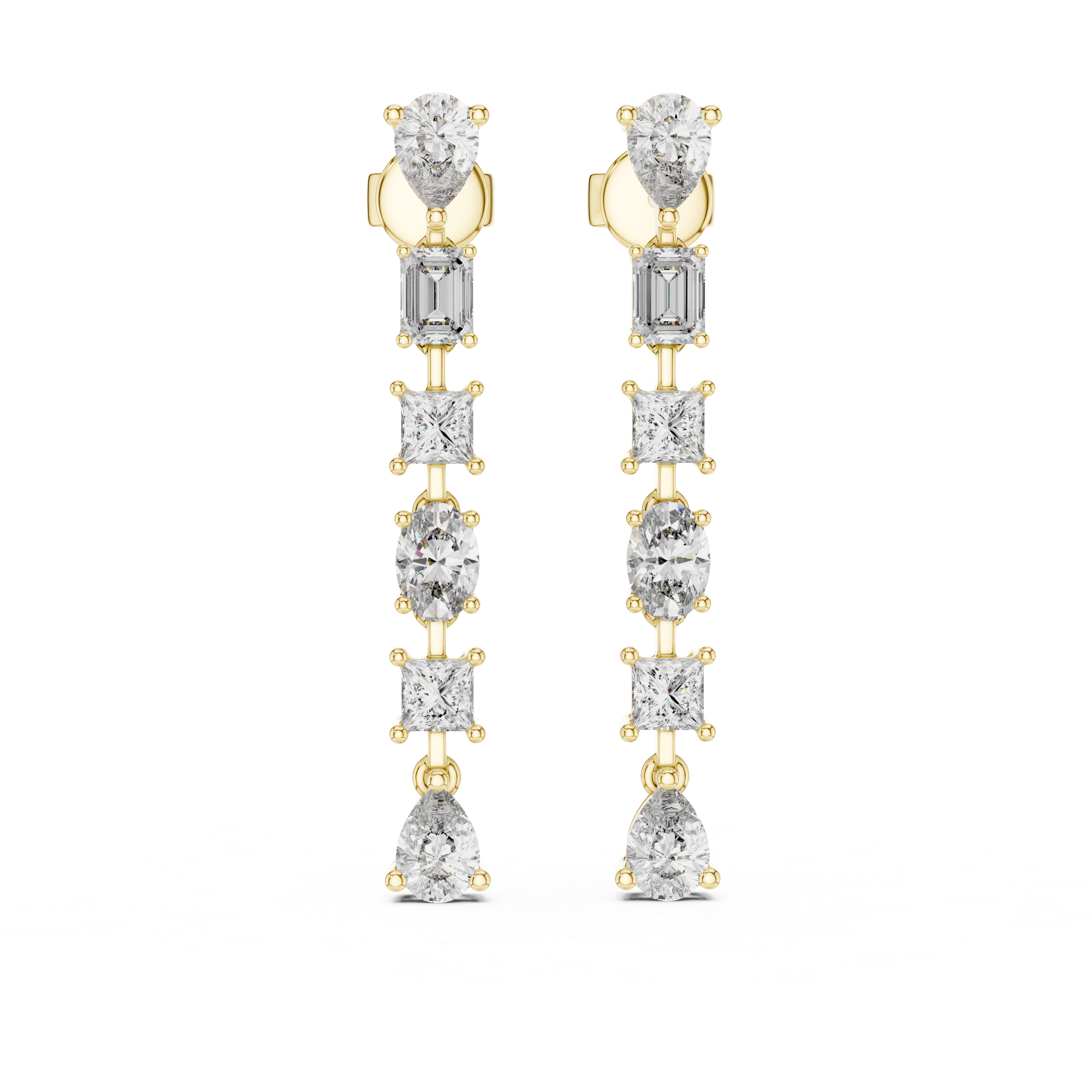 MIX SHAPE LONG EARRING