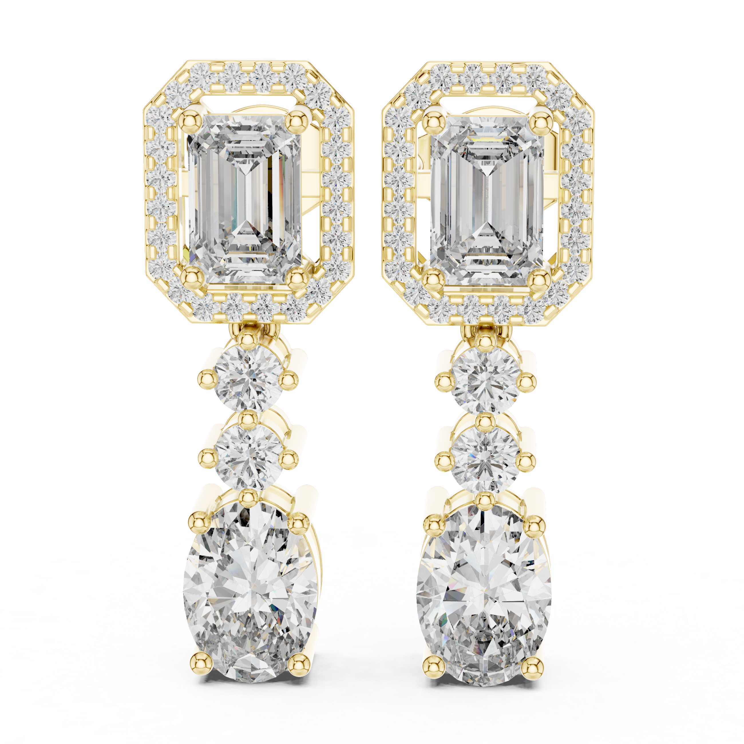 BEAUTIFUL EMRALD LONG EARRING