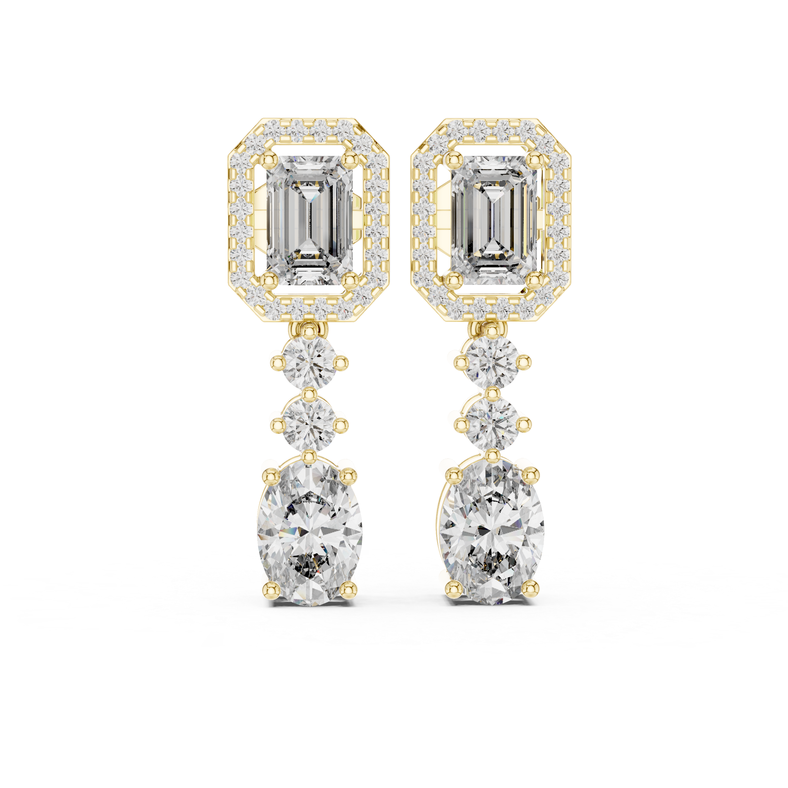 BEAUTIFUL EMRALD LONG EARRING